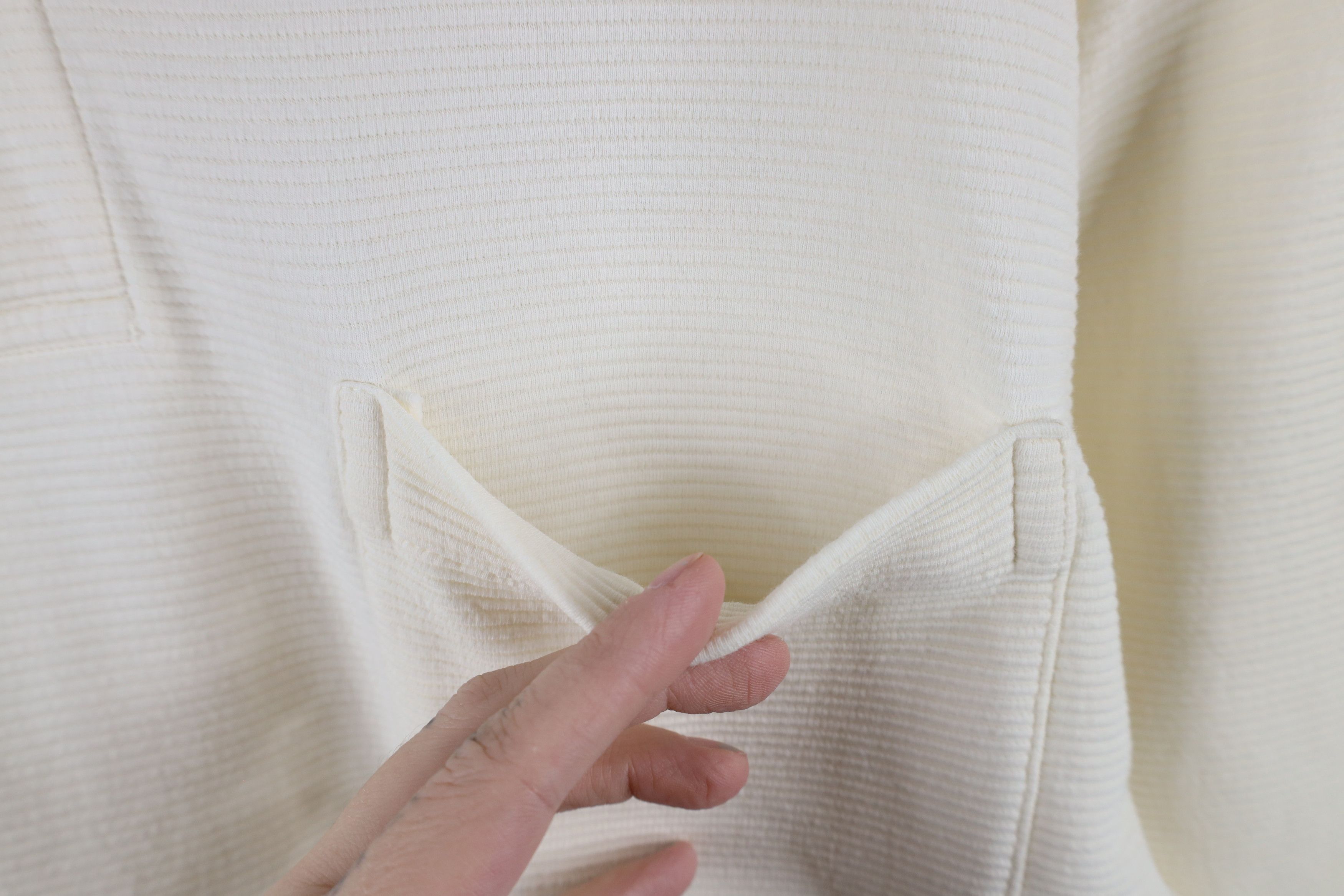 Vintage Vintage 90s Streetwear Long Sleeve Rugby Polo Shirt Cream Size US M / EU 48-50 / 2 - 4 Thumbnail