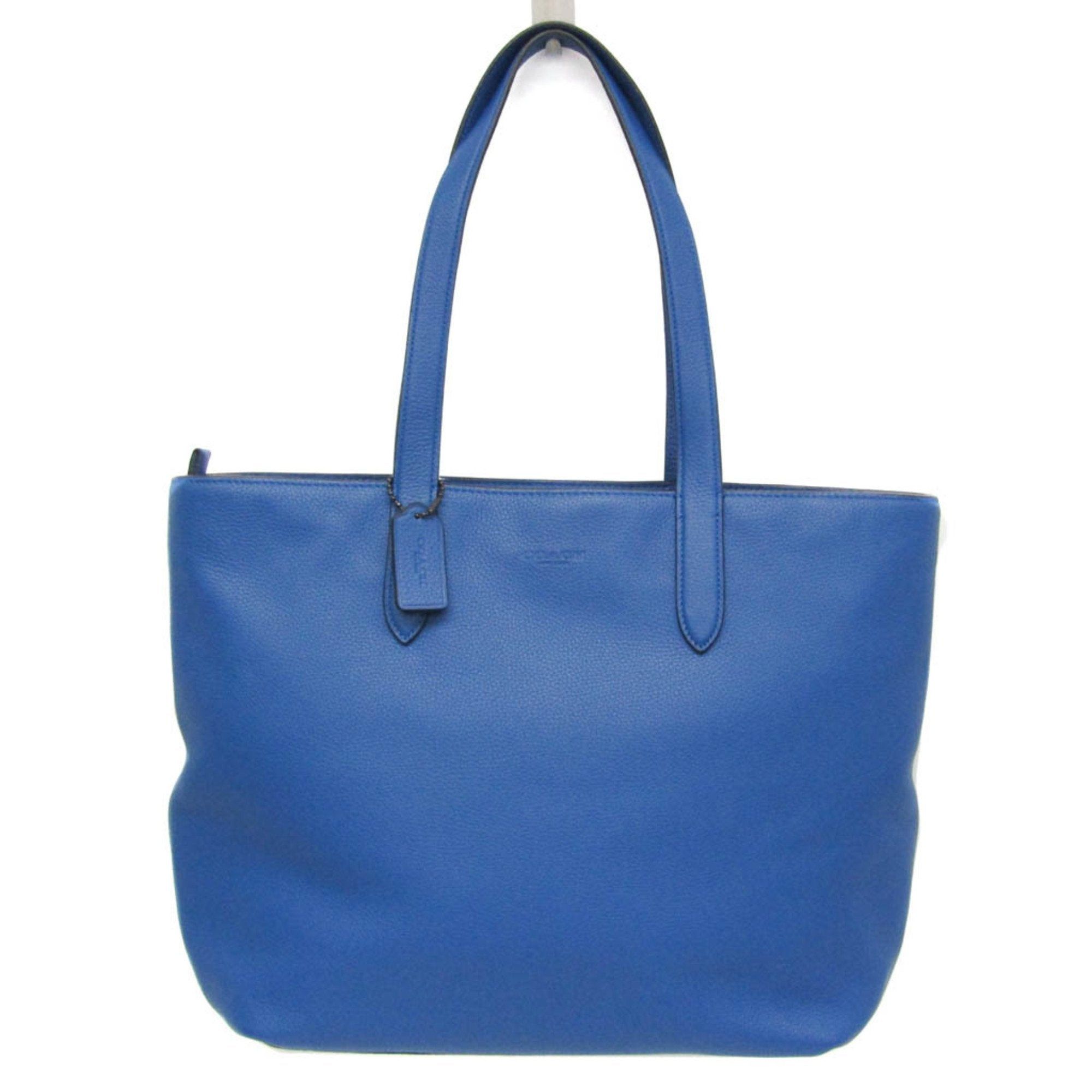 image of Coach Metropolitan Soft Tote 88291 Women's Leather Tote Bag Blue