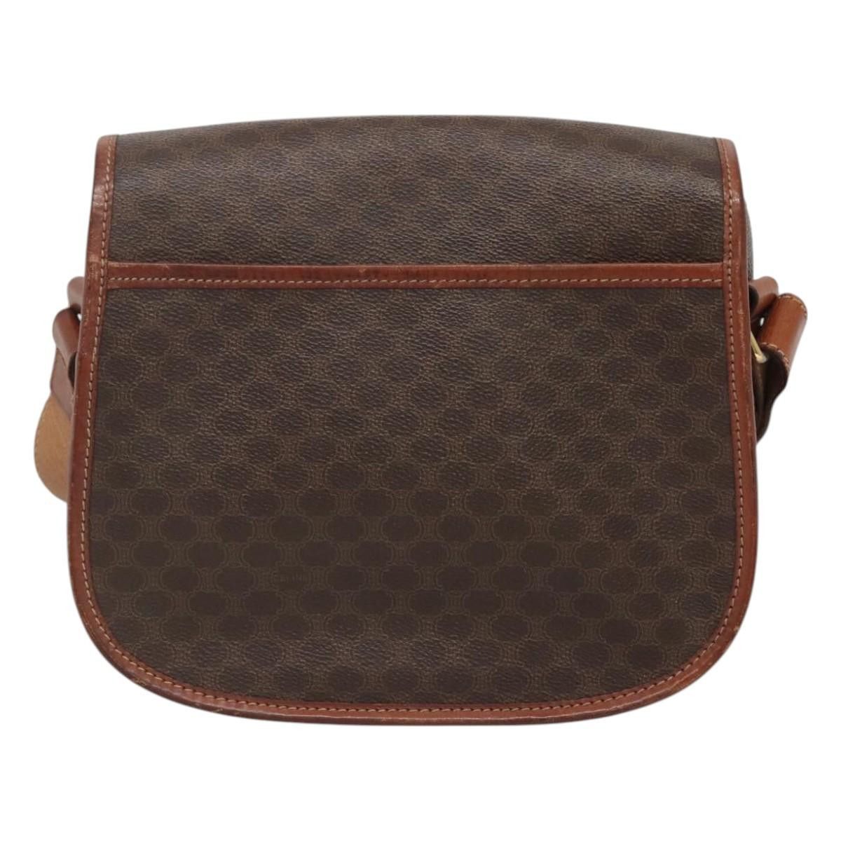 Celine CELINE Macadam Canvas Shoulder Bag Pvc Leather Brown Gold Size ONE SIZE - 3 Thumbnail
