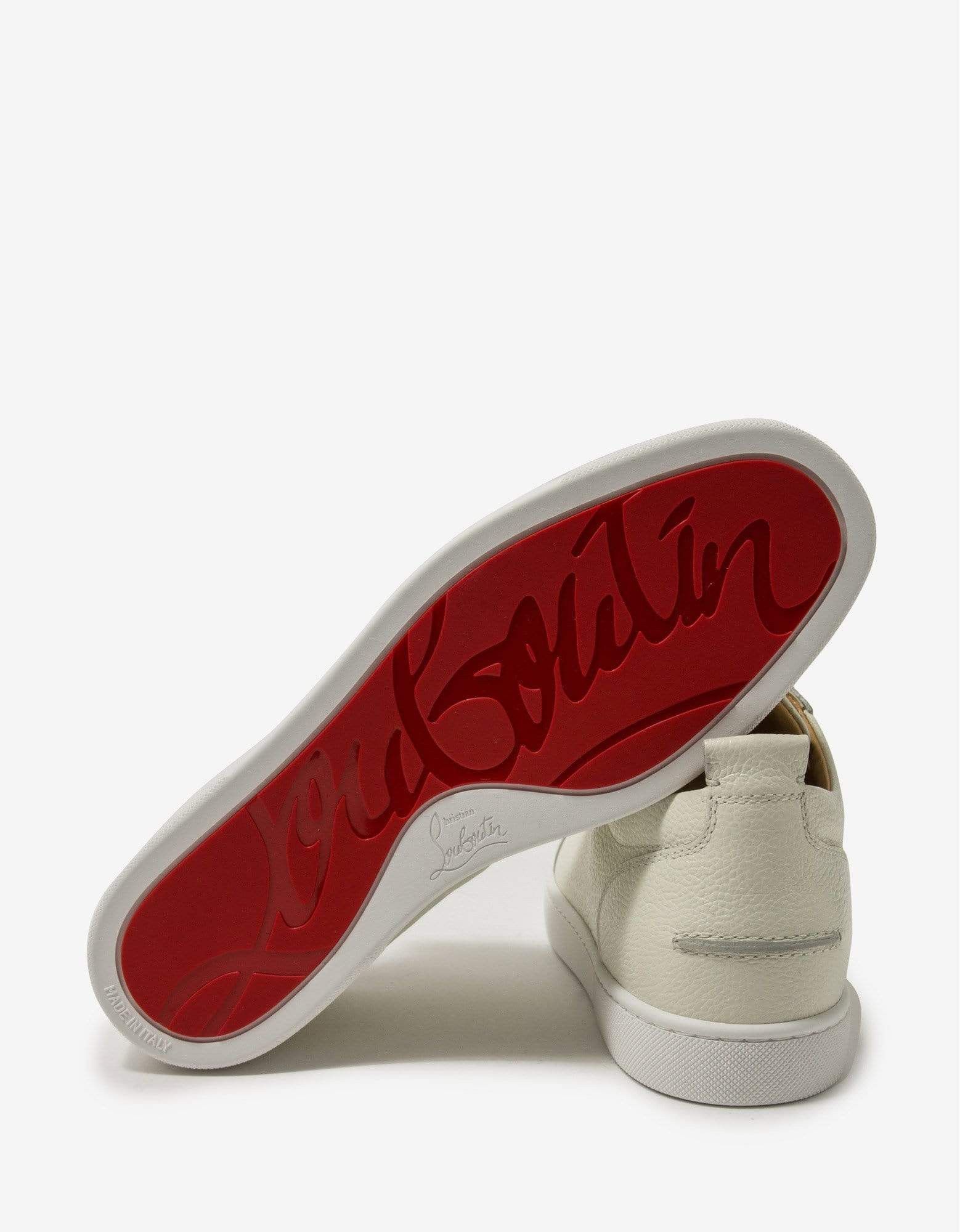 Christian Louboutin Rantulow Latte Grain Leather Trainers Size US 8 / EU 41 - 6 Thumbnail