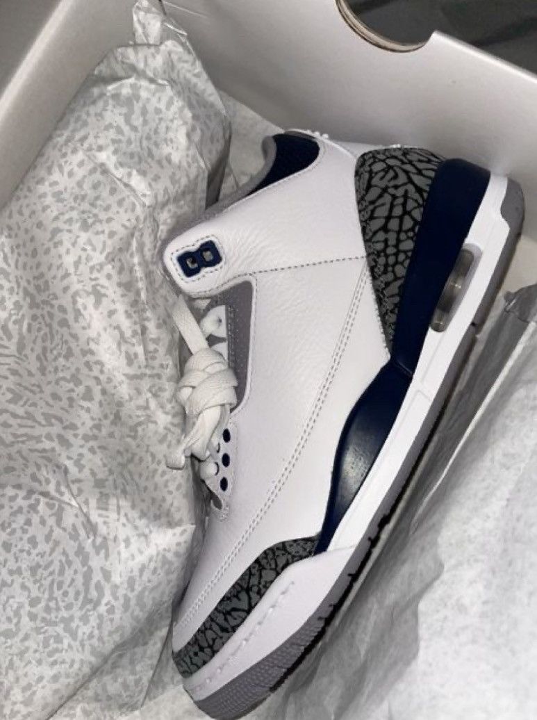 Jordan Brand Jordan navy blue 3s Size US 5.5 / EU 38 - 6 Thumbnail