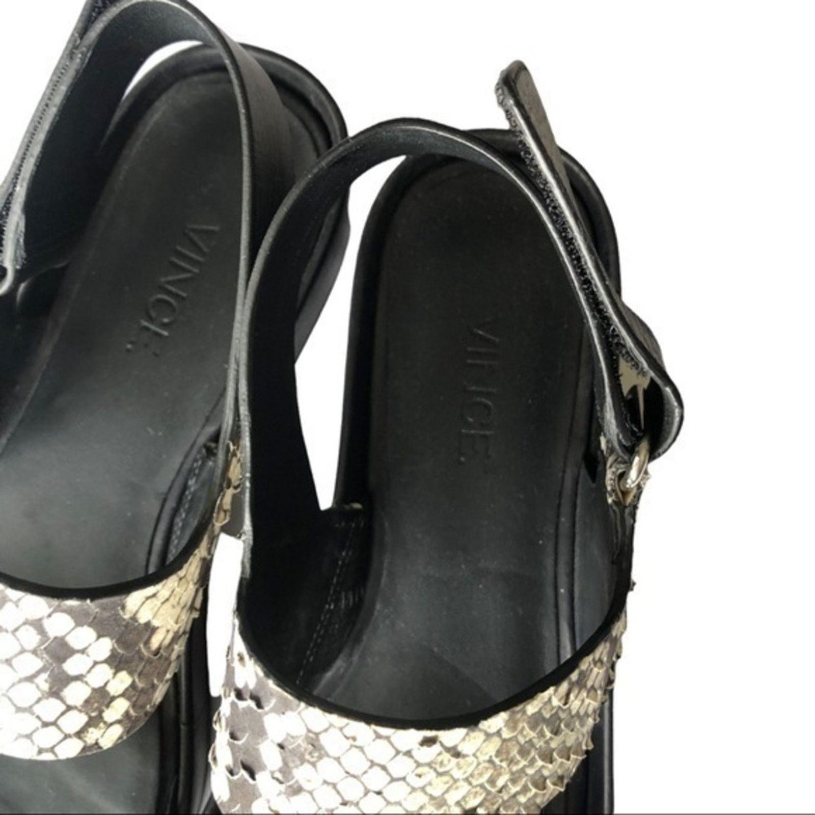 Vince VINCE 'Marett' Python Snakeskin LEATHER Flatform Size 7M Size US 7 / IT 37 - 5 Thumbnail