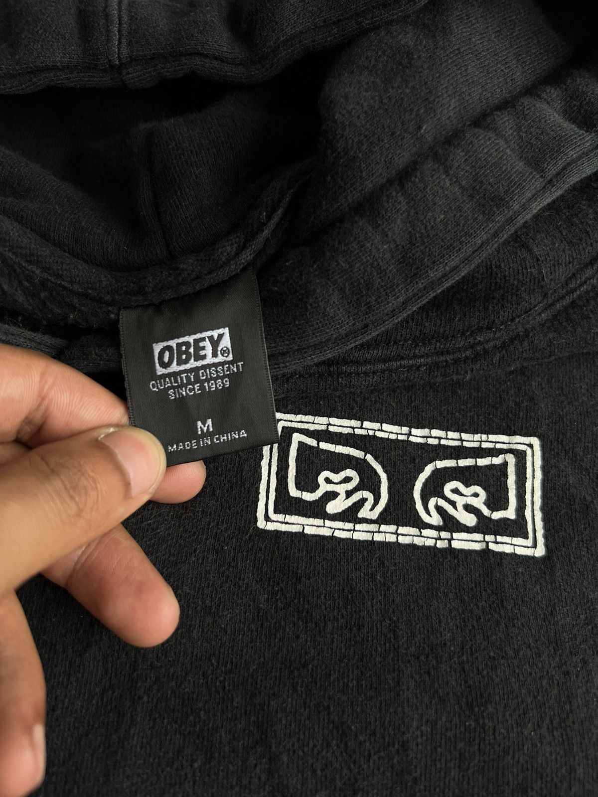 Hook-Ups × Obey × Vintage Vintage Obey Propaganda "YOUR LAW" Baggy Skater Hoodie Size US S / EU 44-46 / 1 - 7 Thumbnail