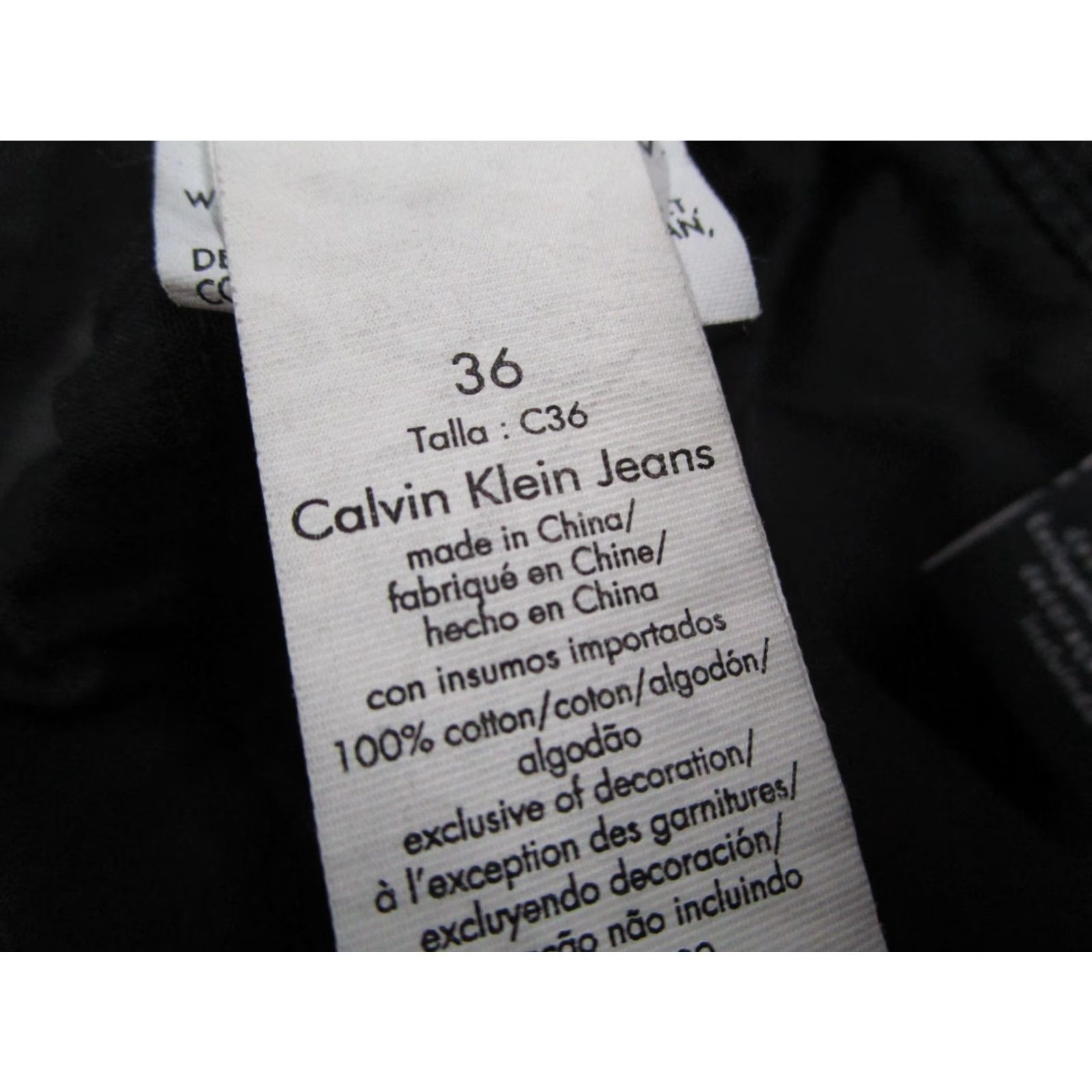 Calvin Klein Calvin Klein Jeans Mens 36 Black Skinny Straight Denim Y2K MB99A77 33x32 Size US 36 / EU 52 - 6 Thumbnail