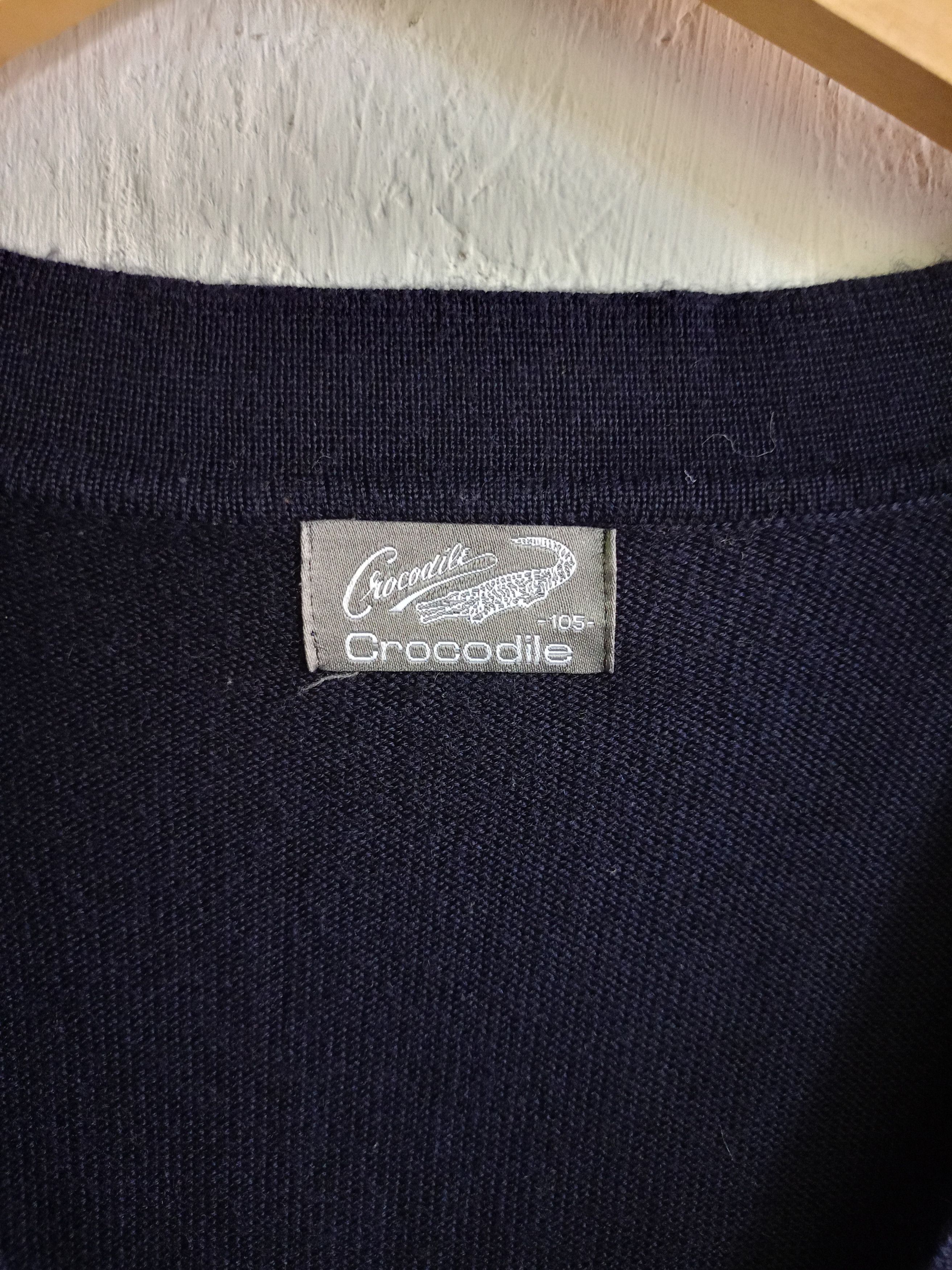 Japanese Brand Vintage Crocodile Knit Cardigan Size US L / EU 52-54 / 3 - 6 Thumbnail