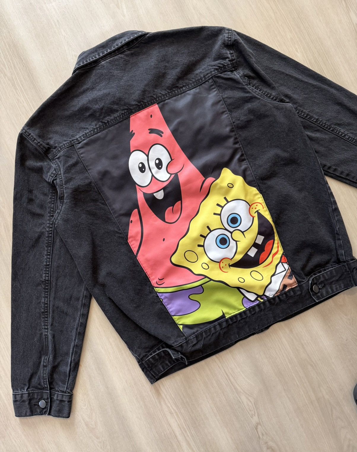 Nickelodeon Nickelodeon Spongebob Patrick Black Trucker Denim Jacket XL Size US XL / EU 56 / 4 - 3 Thumbnail