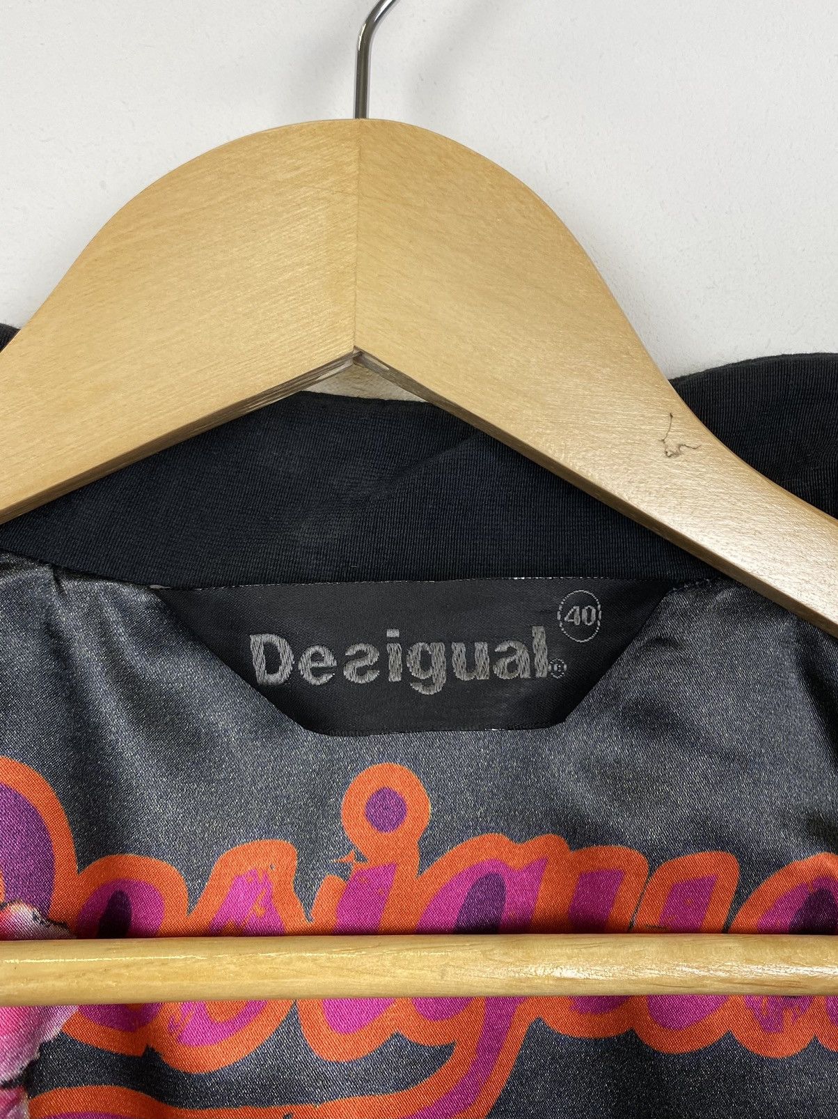 Desigual Vintage Desigual Floral Trench Coat Ladies Size 40 Black Y2K Size S / US 4 / IT 40 - 10 Thumbnail