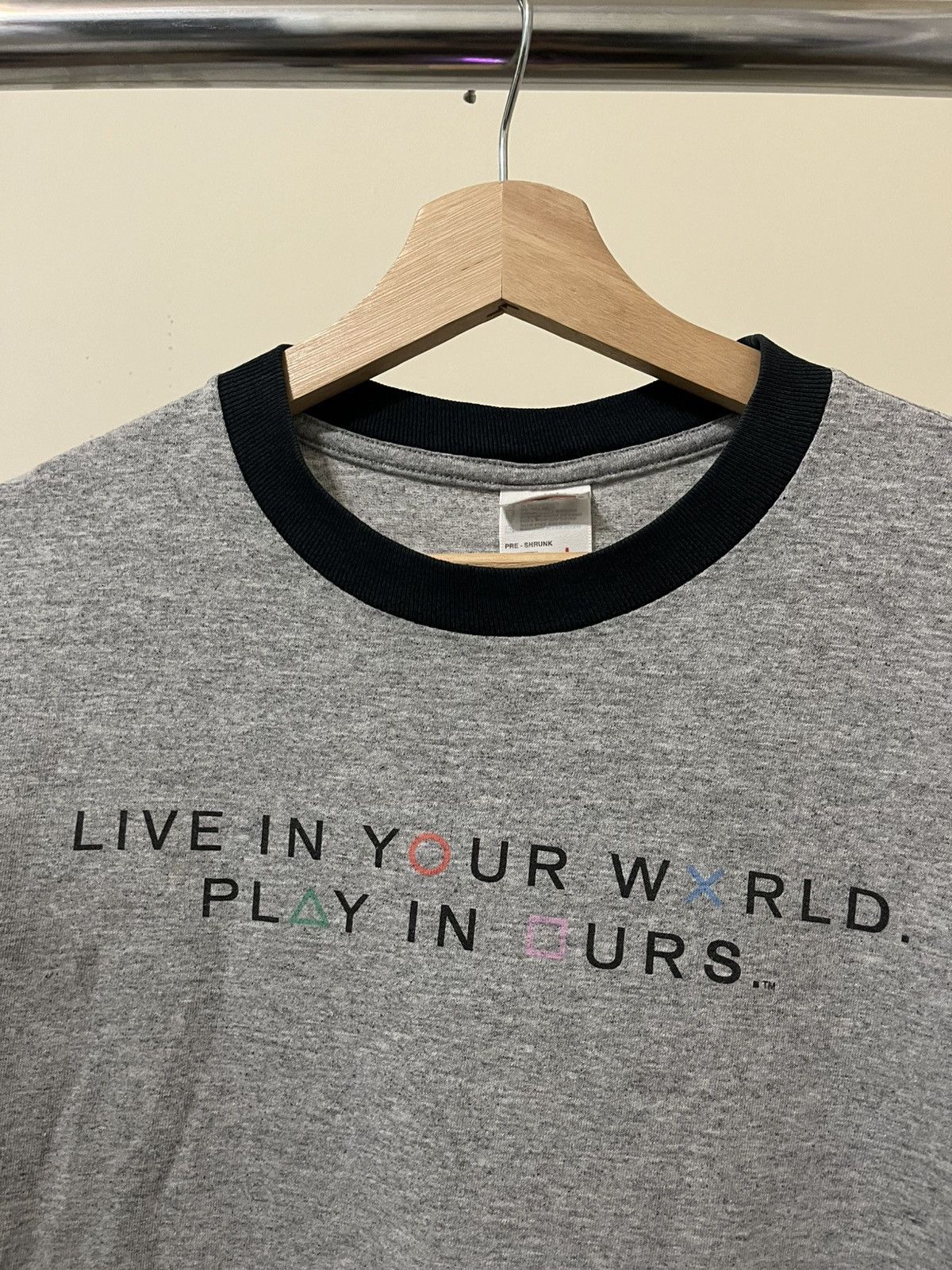 Playstation × Vintage Vintage Playstation 2 Grey ringer tee Size US L / EU 52-54 / 3 - 1 Thumbnail