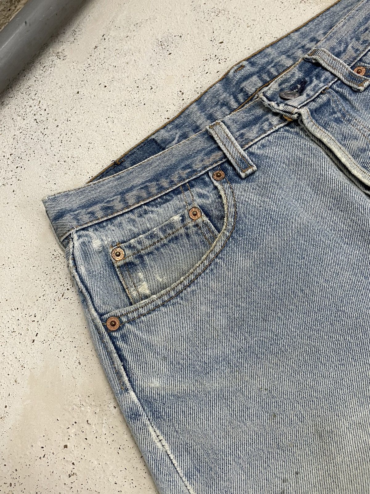Levi's Vintage USA Levis 501 Distressed Rusty Cut Denim Size US 31 - 7 Thumbnail