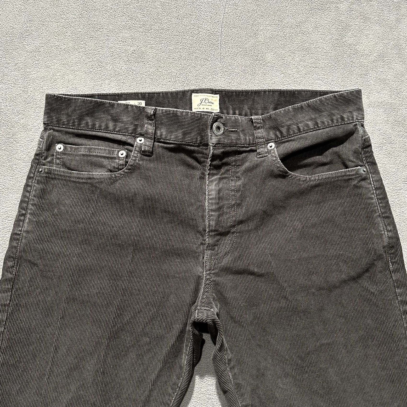 J.Crew J Crew 484 Pants Mens 32x30 Slim Fit Brown Stretch Corduroy G7128 Size US 32 / EU 48 - 3 Thumbnail