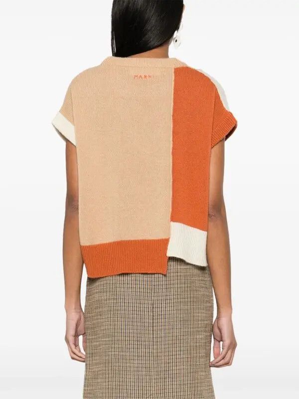 Marni o1w1db11125 Colour-Block Cashmere Sweater in Multicolor Size S / US 4 / IT 40 - 3 Thumbnail
