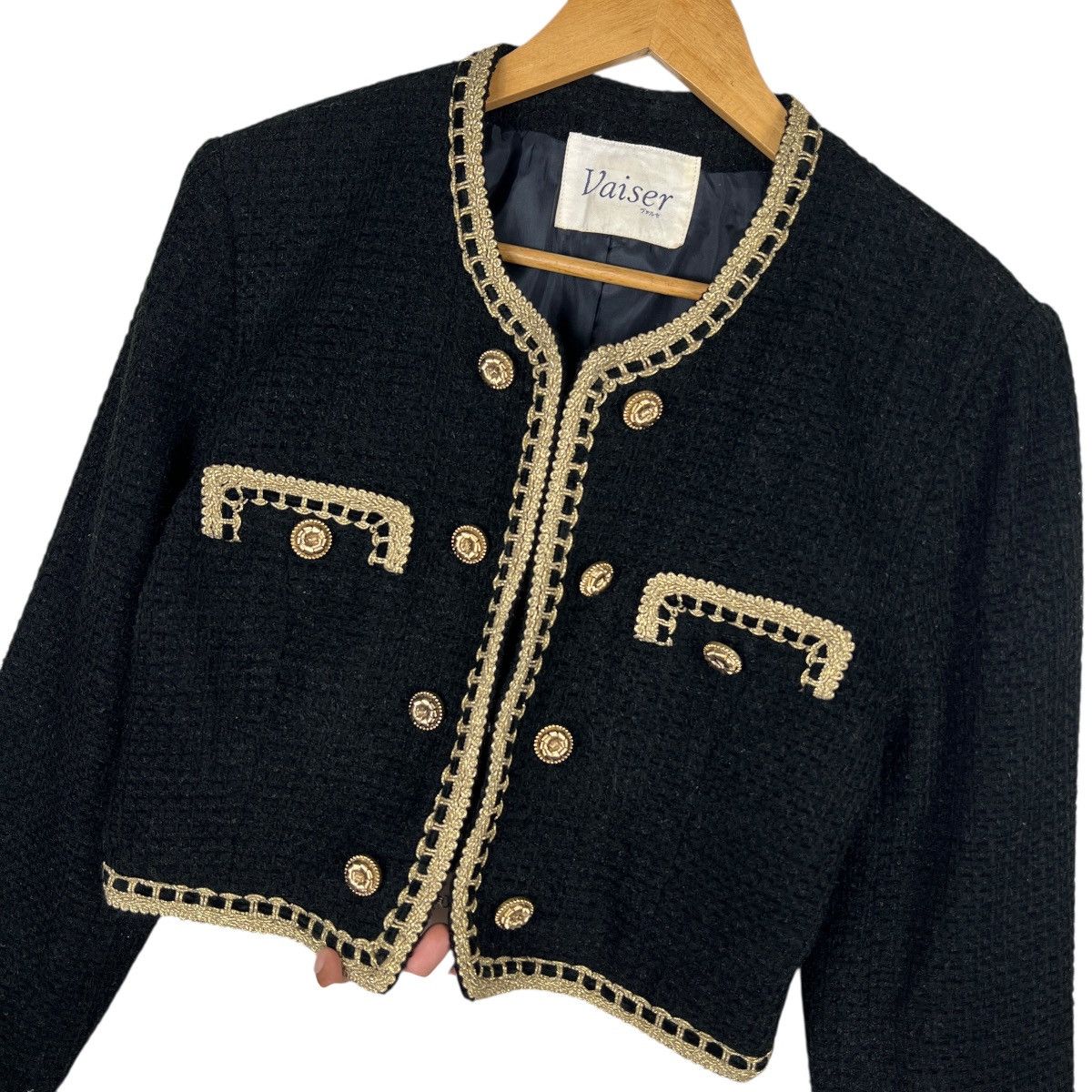 Japanese Brand 🔥 Vintage Vaiser Tweed Jacket Size S / US 4 / IT 40 - 6 Thumbnail