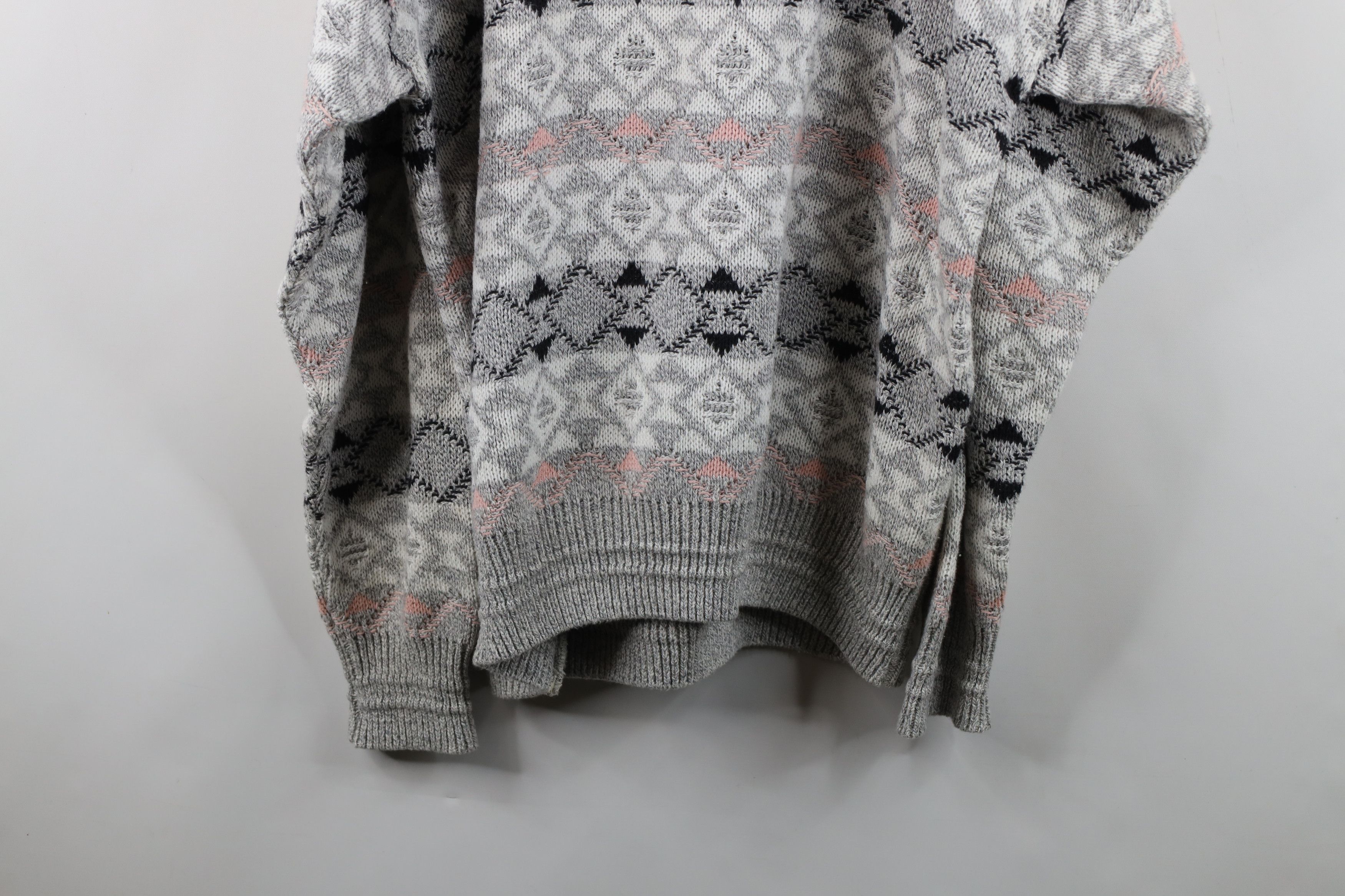 Vintage Vintage 90s Streetwear Fair Isle Geometric Crewneck Sweater Size US XL / EU 56 / 4 - 15 Thumbnail
