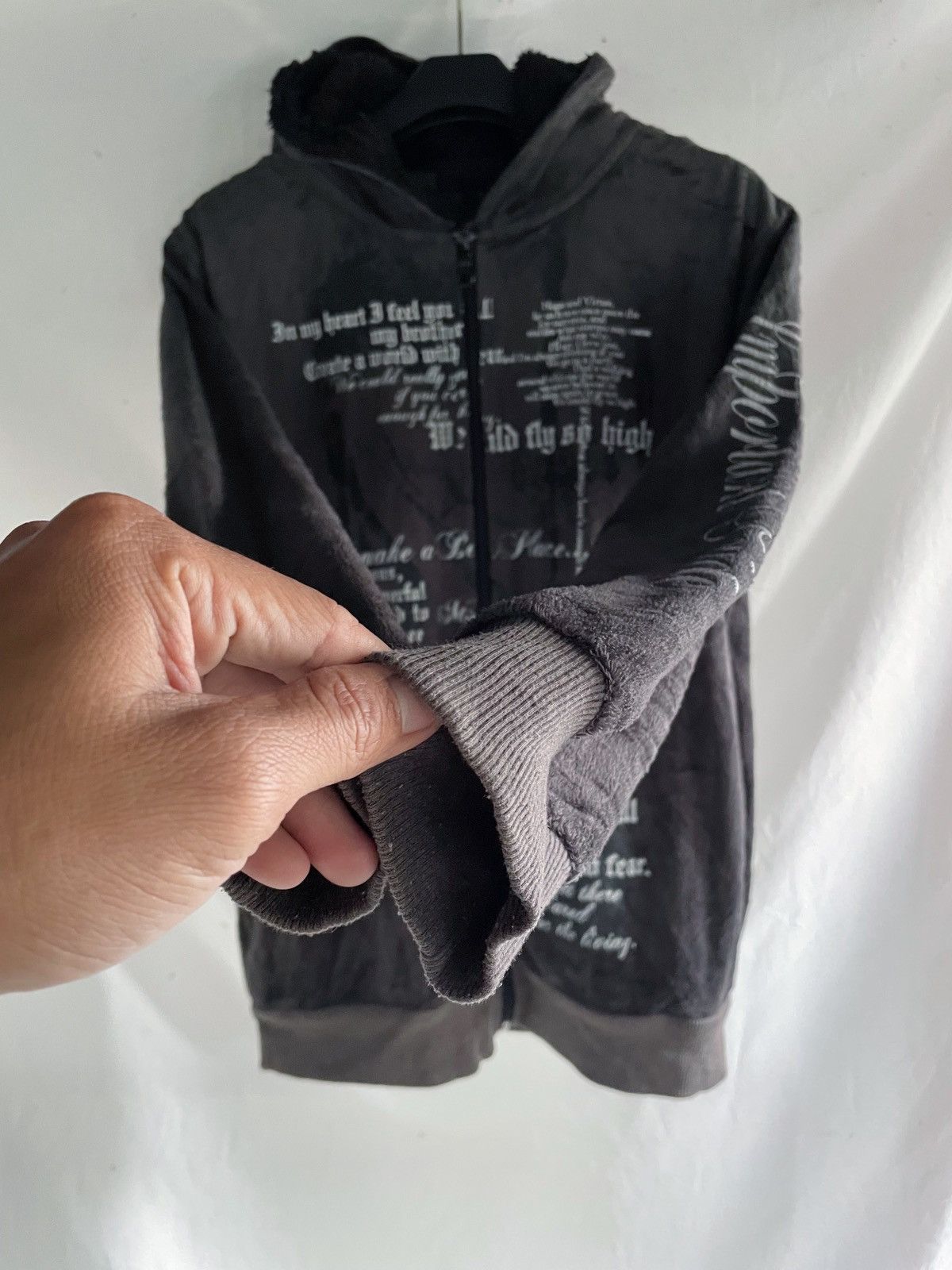 Yasuyuki Ishii JAPANESE SPINASH POEM QUOTES ZIP HOODIE Size US M / EU 48-50 / 2 - 6 Thumbnail