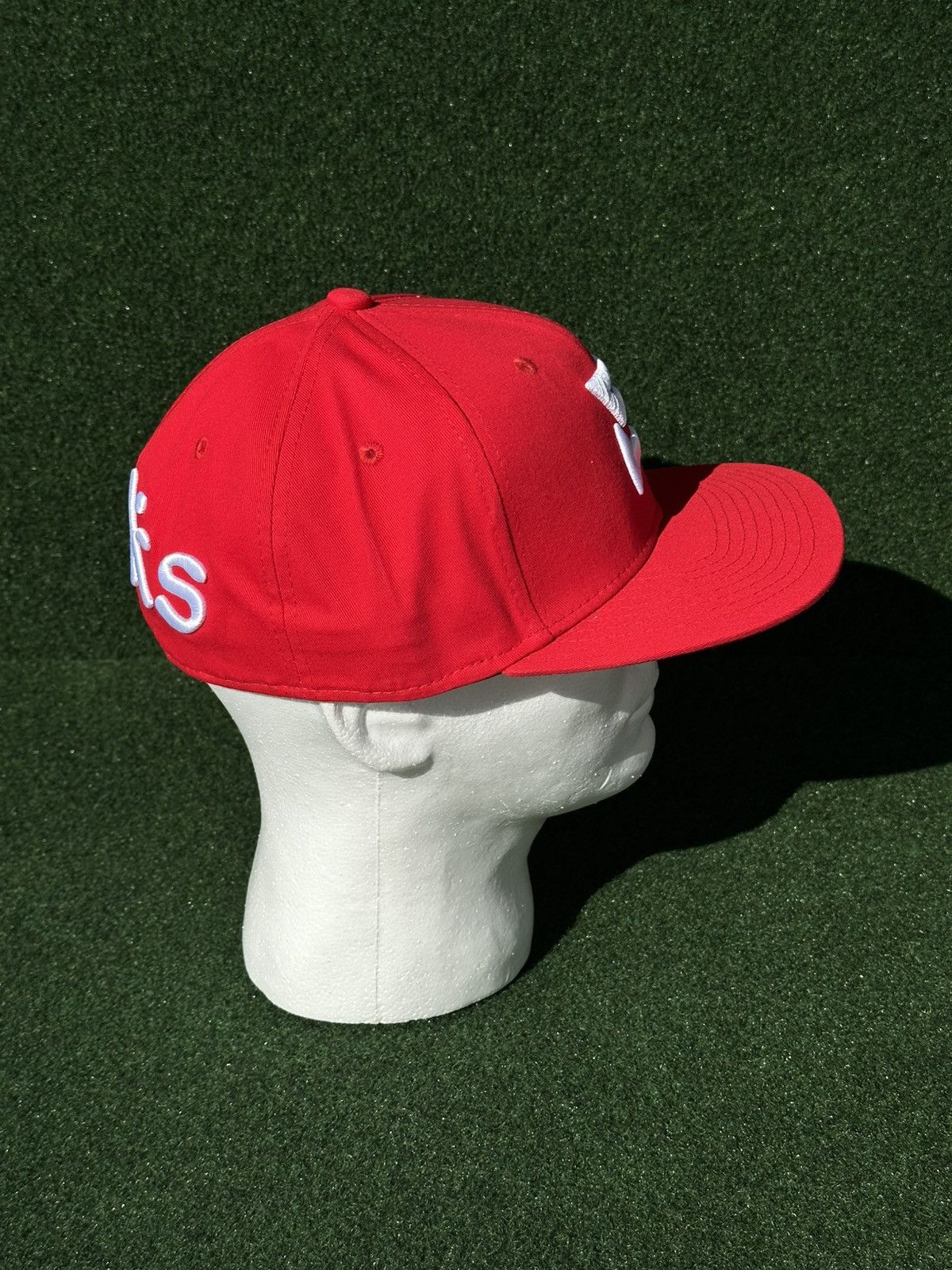 Other SEKS Red Fitted Hat size 7 & 3/8 Size ONE SIZE - 2 Thumbnail