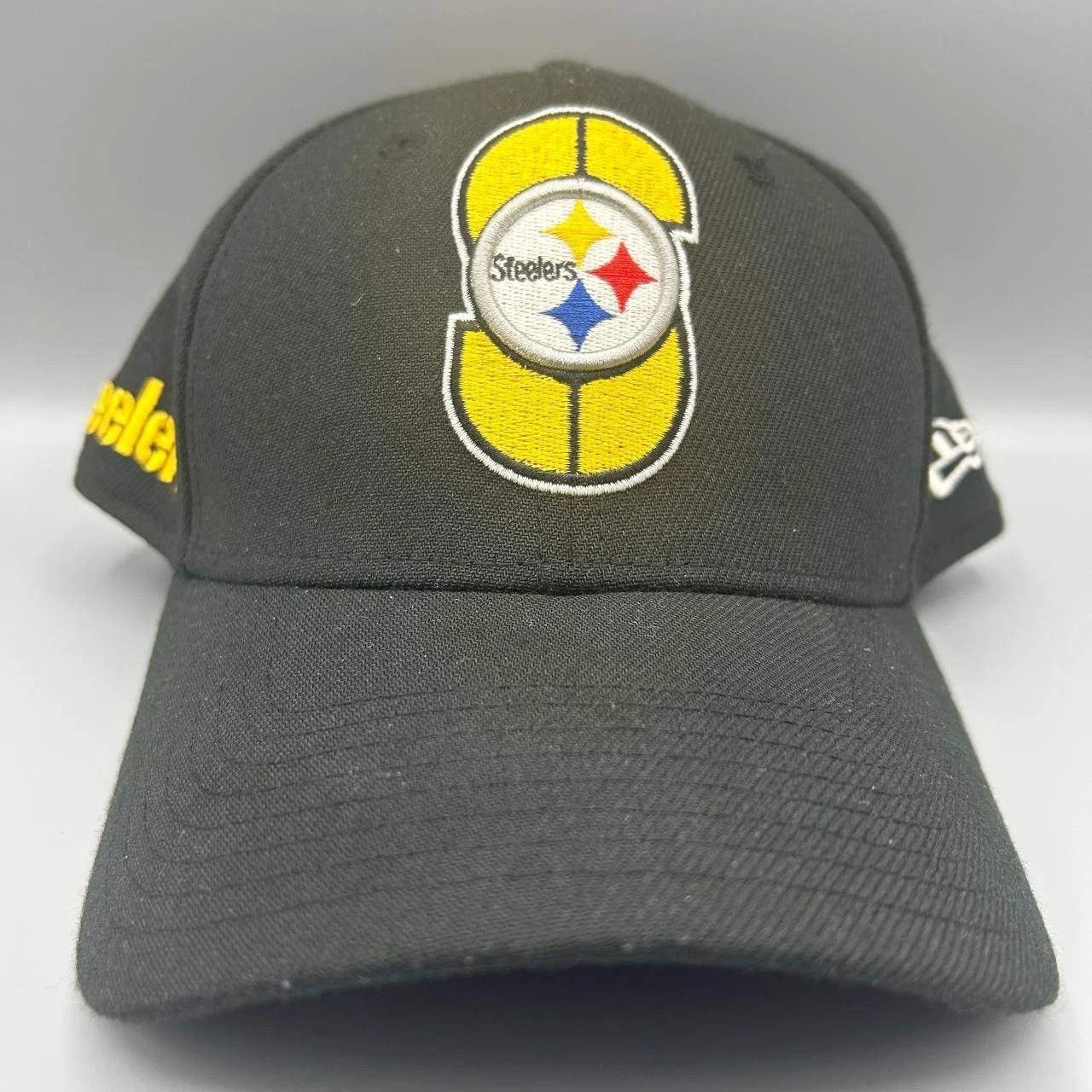 New Era Pittsburgh Steelers Hat Men S-M Black NFL Stretch Fitted Cap Size ONE SIZE - 1 Thumbnail