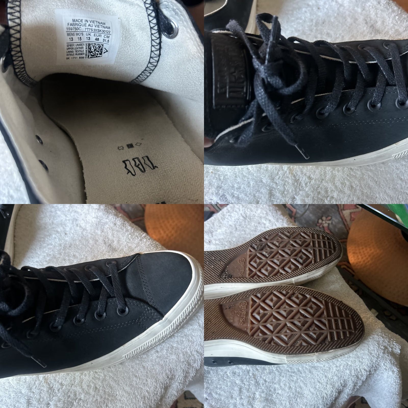Converse Converse CTAS OX Sneaker Men 13 Black Driftwood Nubuck Rubber Comfort Casual Shoes M CTAS OX Universities - Size US 13 / EU 46 - 8 Thumbnail
