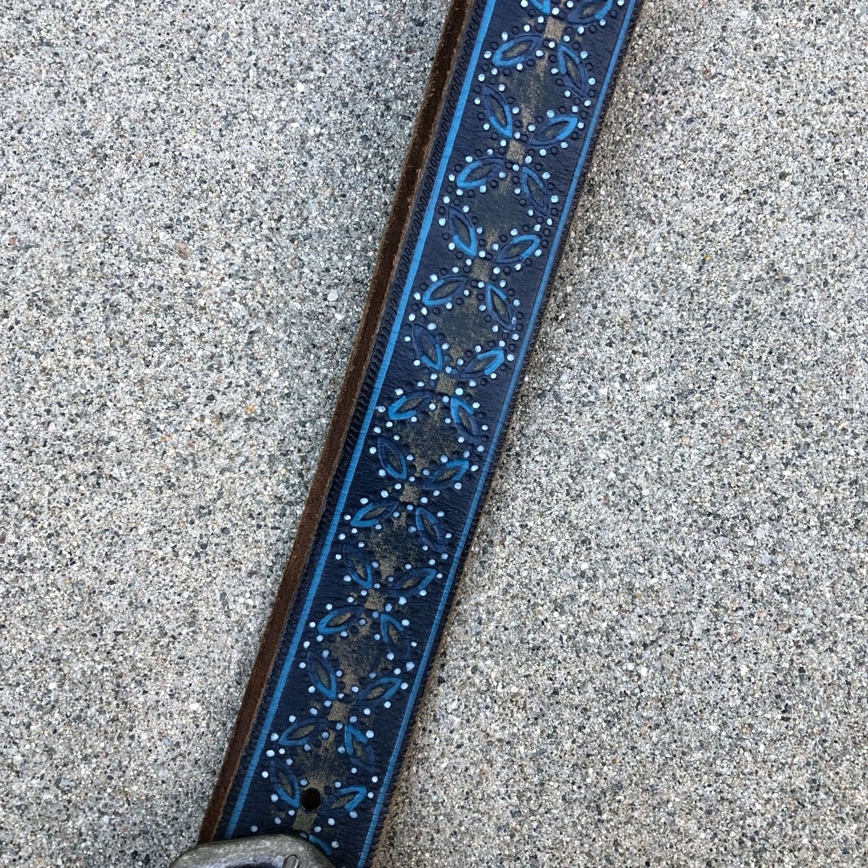 Lucky Brand LUCKY BRAND Belt Women's XL Blue Leather Waist Length: 45" Size ONE SIZE - 3 Thumbnail