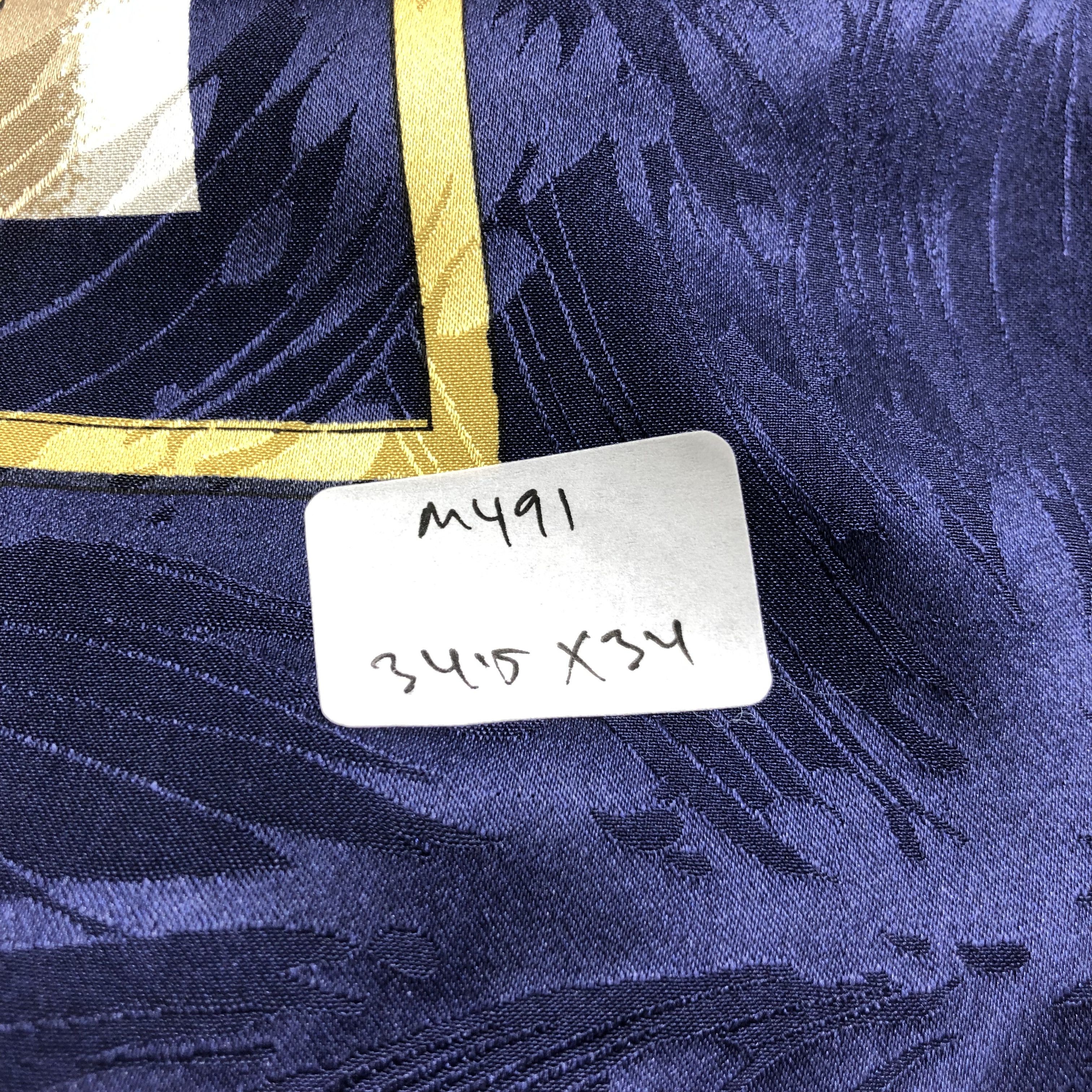 Vintage Luxury Hand Rolled Silk Scarf M491 Size ONE SIZE - 10 Thumbnail