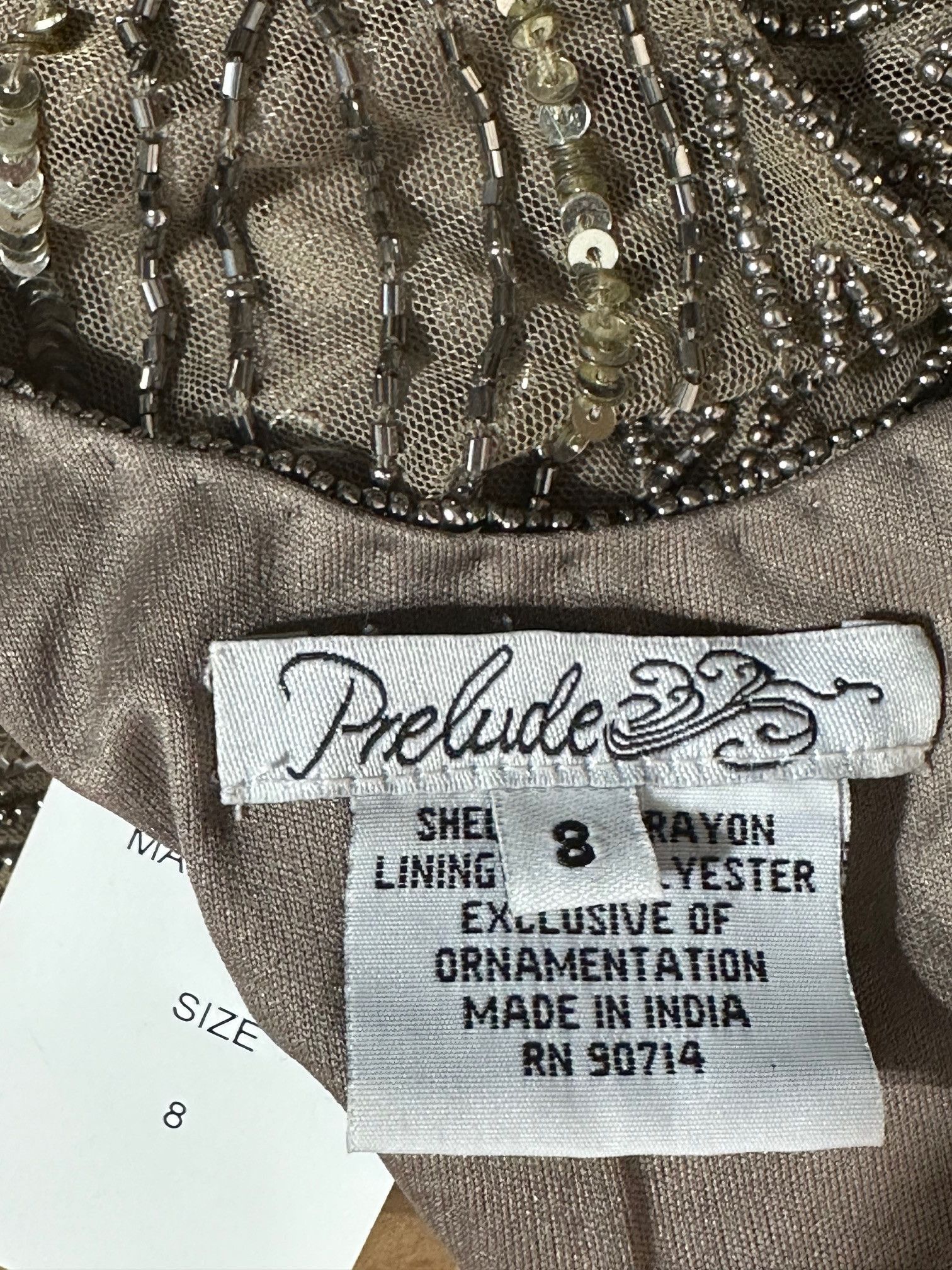 Vintage Prelude 20's style Beaded Sequin Dress Size M / US 6-8 / IT 42-44 - 6 Thumbnail