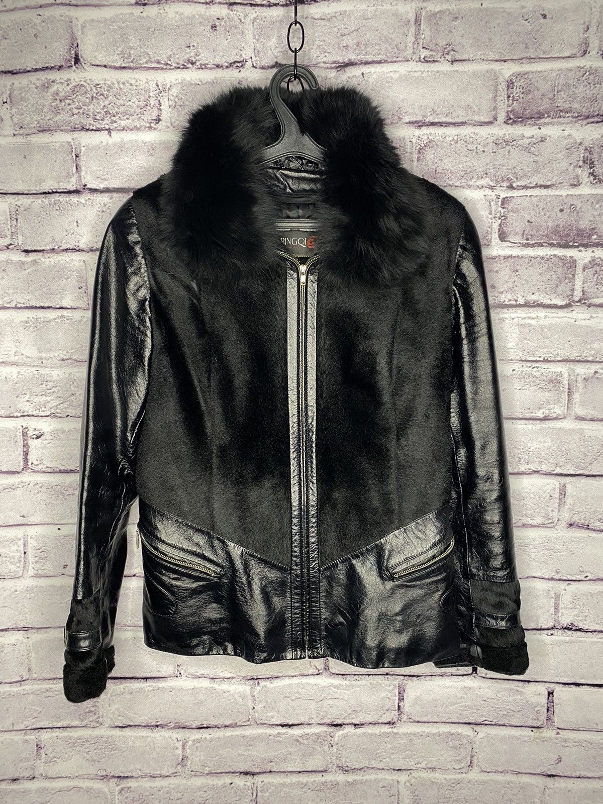 Vintage women's genuine sheepskin coat with fur vintage Size S / US 4 / IT 40 - 1 Thumbnail