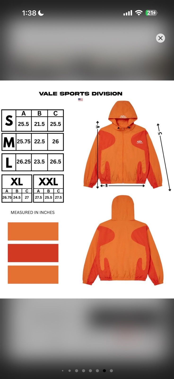 Vale Vale Forever Orange Storm Watch Jacket Valley Sports Size US XL / EU 56 / 4 - 2 Thumbnail