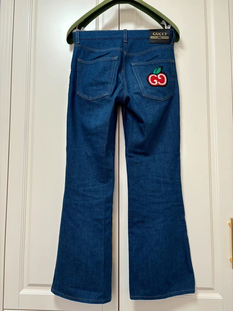 Gucci GucciGG apple-decorated washed jeans 2503-Nextarrow Size 25" / US 0 / IT 36 - 4 Thumbnail