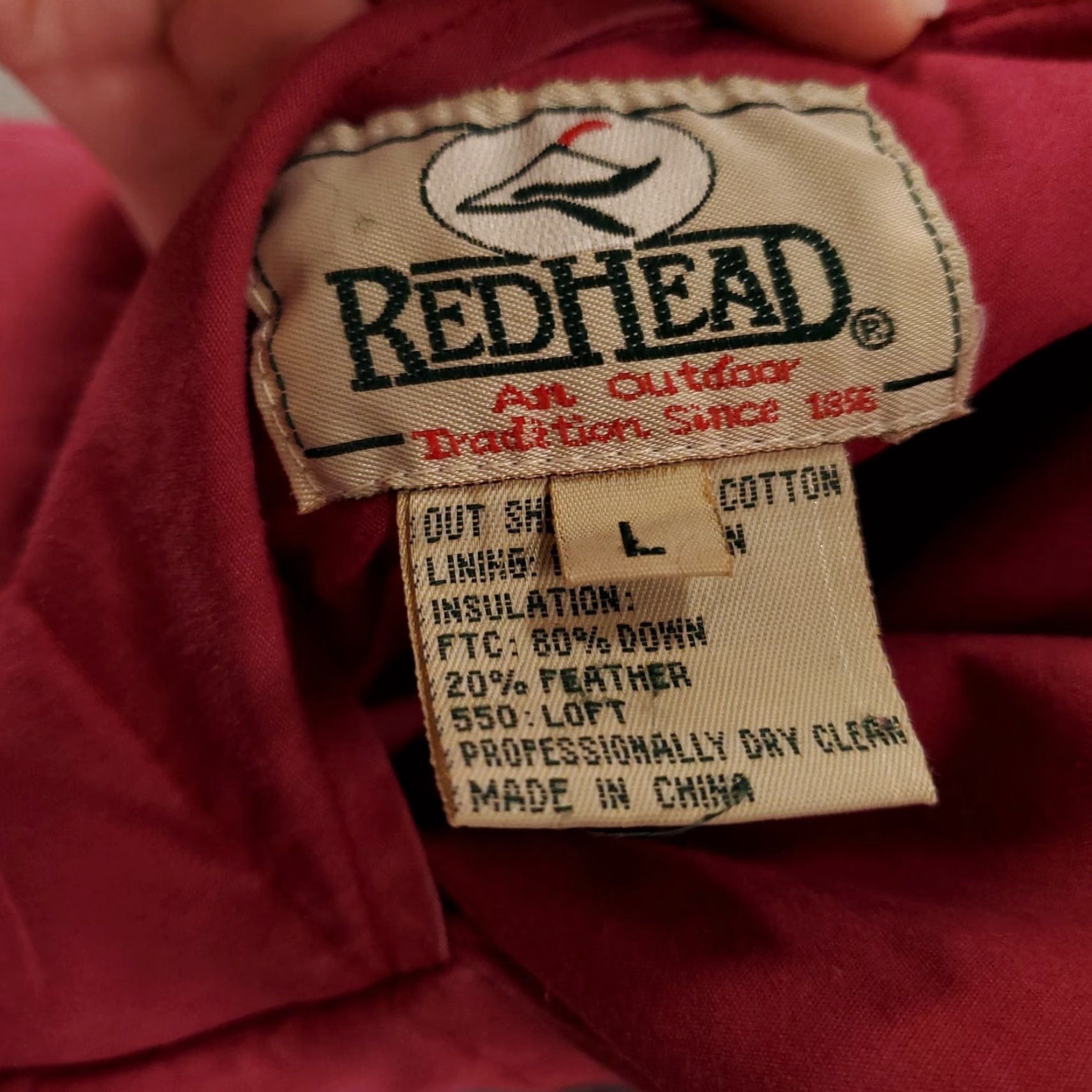 Vintage Mens RedHead Down Puffer Vest Size L Red Tan Reversible Hiking Jacket/Coat? Size US L / EU 52-54 / 3 - 5 Thumbnail