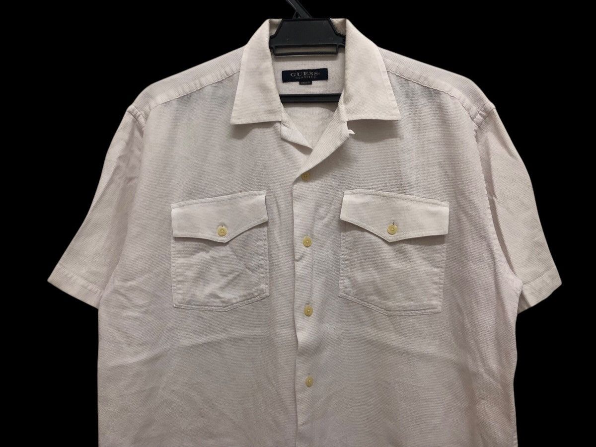 Guess × Vintage GUESS CLASSIC OPEN COLLAR DOUBLE POCKET WAFFLE COTTON SHIRT Size US M / EU 48-50 / 2 - 3 Thumbnail