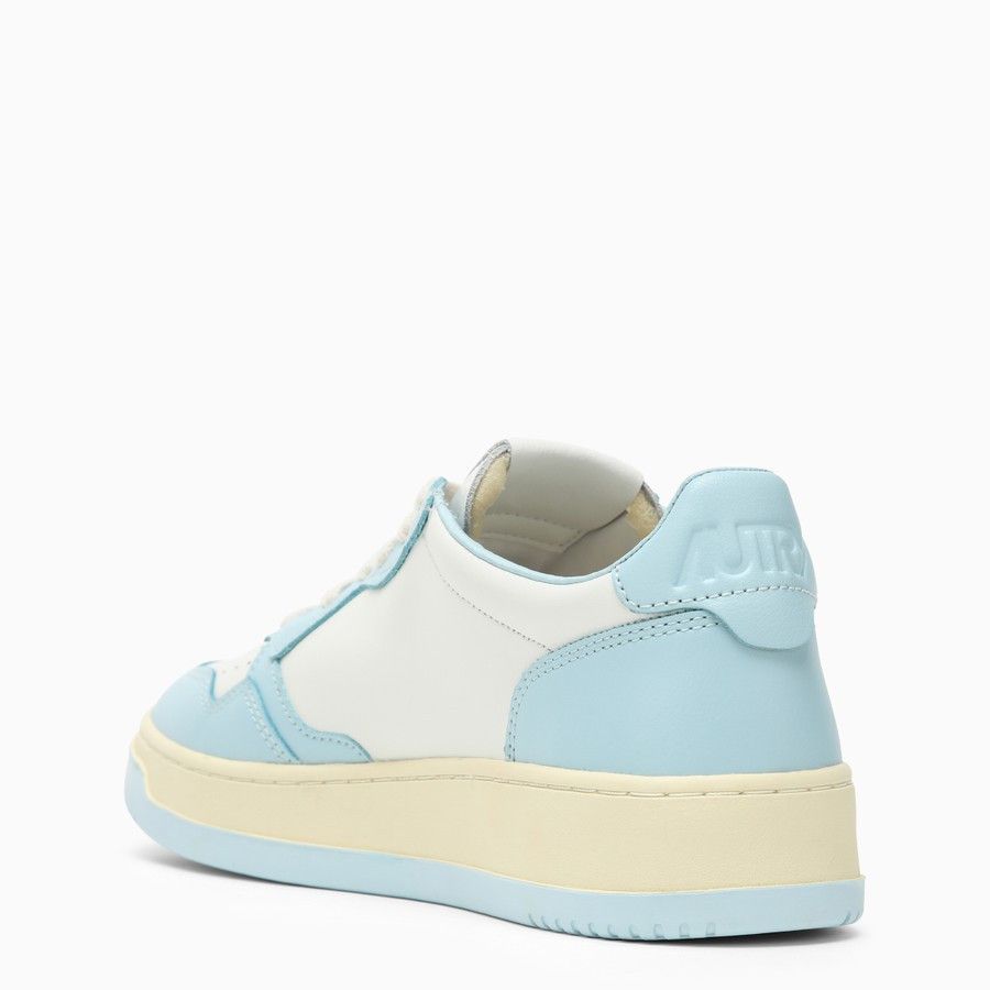 AUTRY o1d2blof0824 Leather Low-Top Trainers in White & Light Blue Size US 8 / IT 38 - 4 Thumbnail