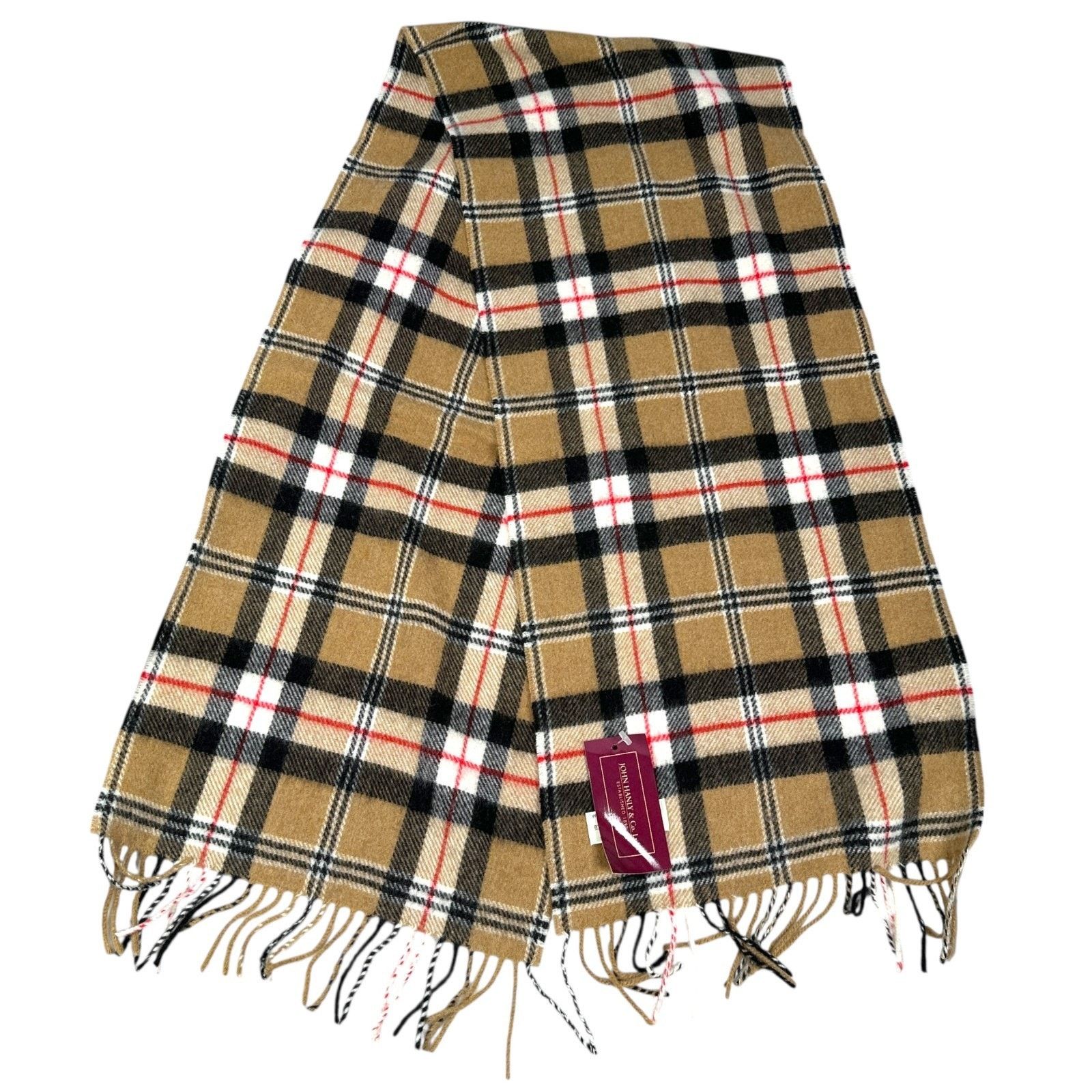 Other John Hanly Irish Wool Scarf Short Camel of Merrick Unisex Size ONE SIZE - 2 Thumbnail