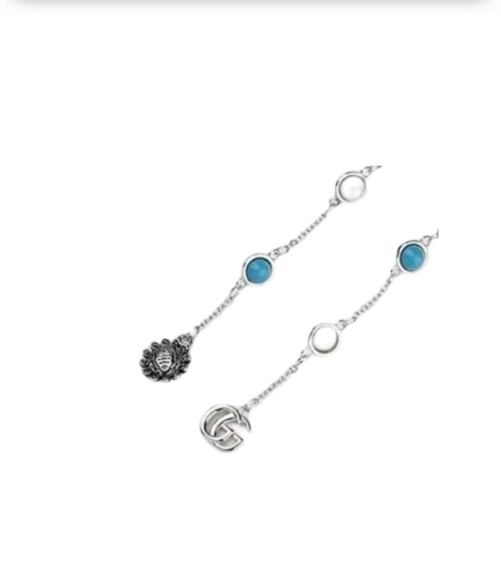 Gucci Gucci Interlocking G Flower Pearl Drop Earrings Women Silver Size ONE SIZE - 1 Thumbnail