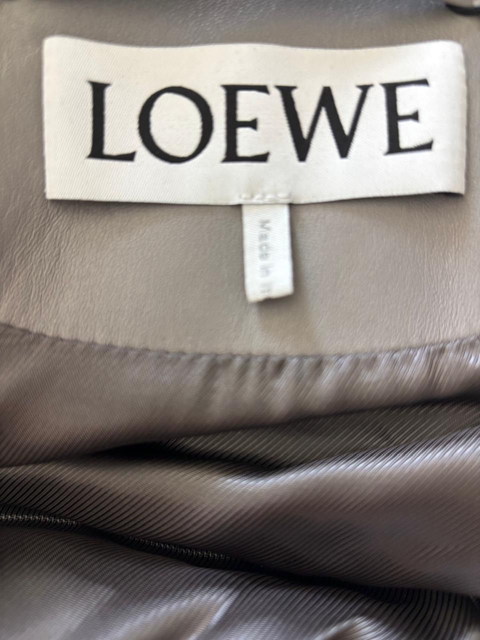 Loewe 🔥$7.8K VALUE🔥Loewe Grey Padded Leather Bomber Jacket Size US L / EU 52-54 / 3 - 8 Thumbnail