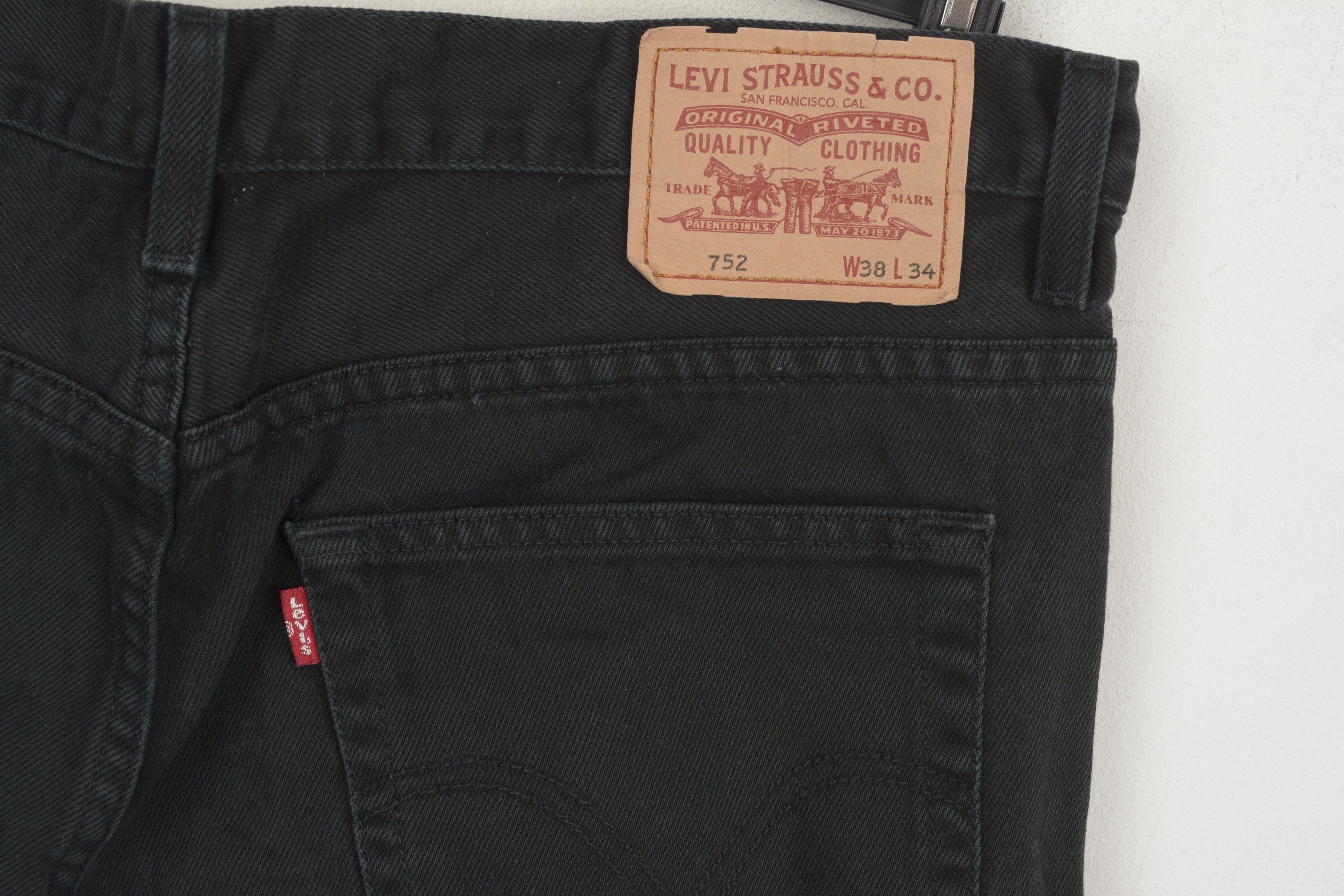 Levi's LEVIS 752 Men W38 L32 Regular Fit Straight Leg Jeans Denim Size US 38 / EU 54 - 8 Thumbnail