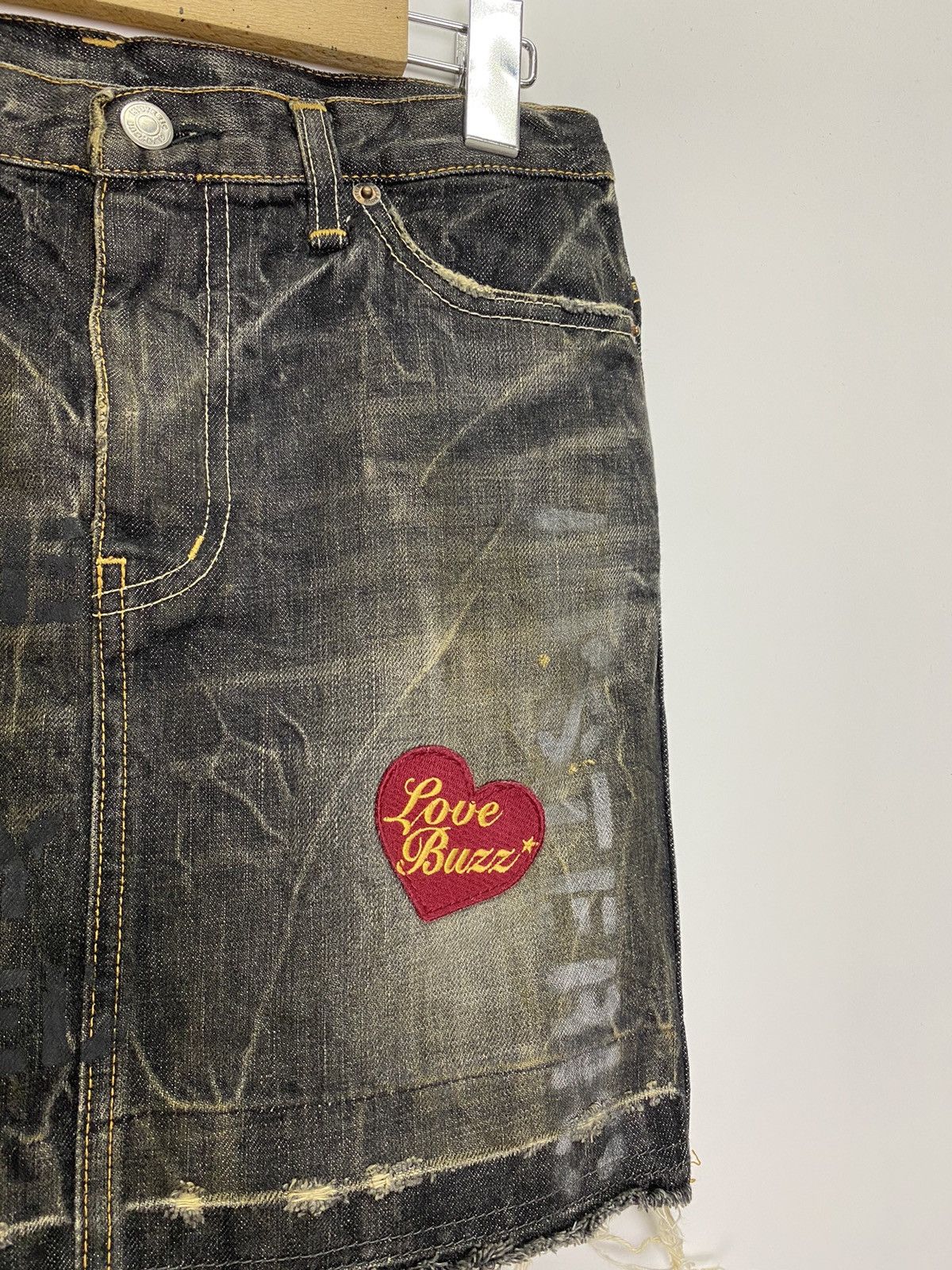 Hysteric Glamour Vintage Hysteric Glamour mini skirt distress denim Size 28" / US 6 / IT 42 - 4 Thumbnail