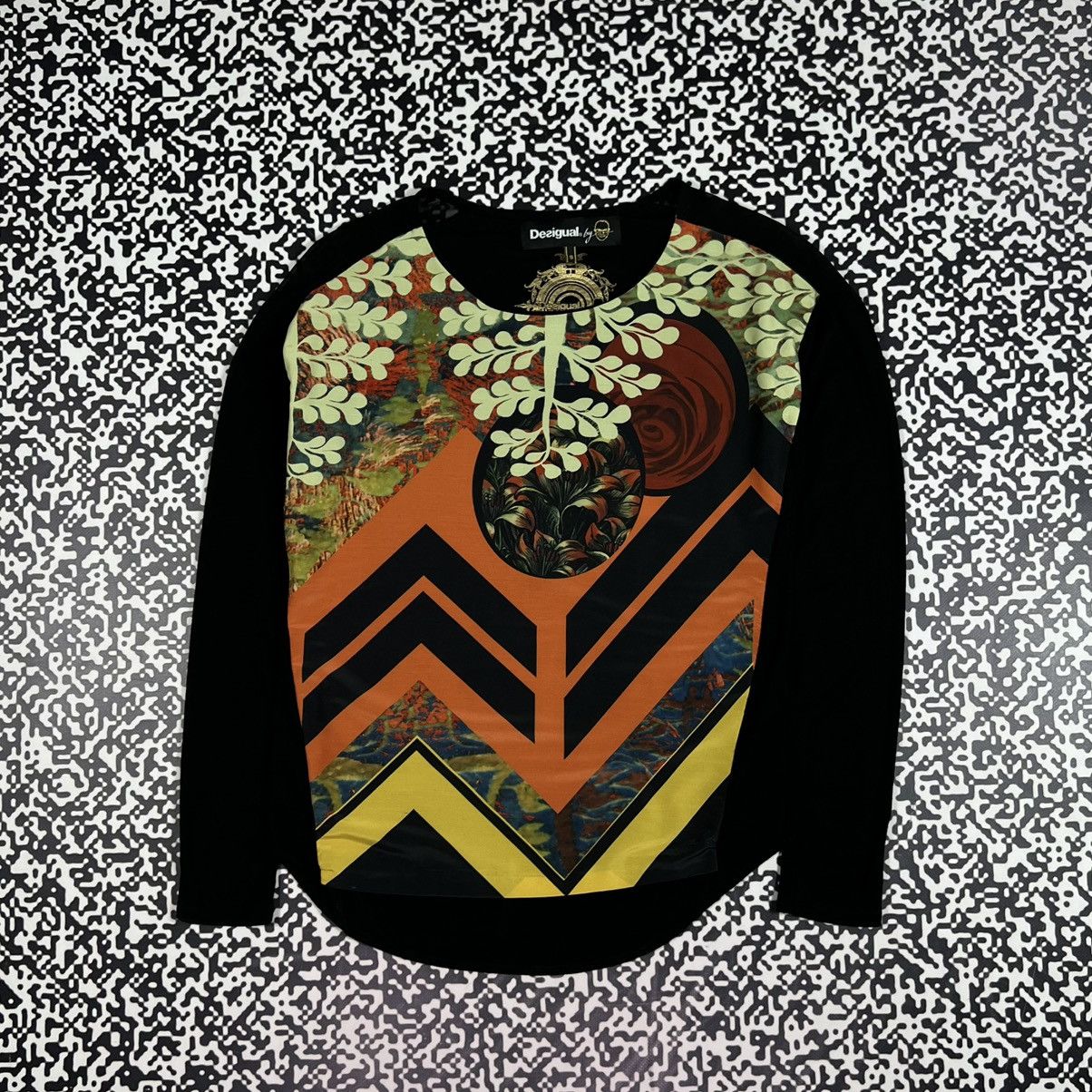 Desigual Vintage Y2K Desigual X Christian Lacroix Abstract Longsleeve Size S / US 4 / IT 40 - 3 Thumbnail