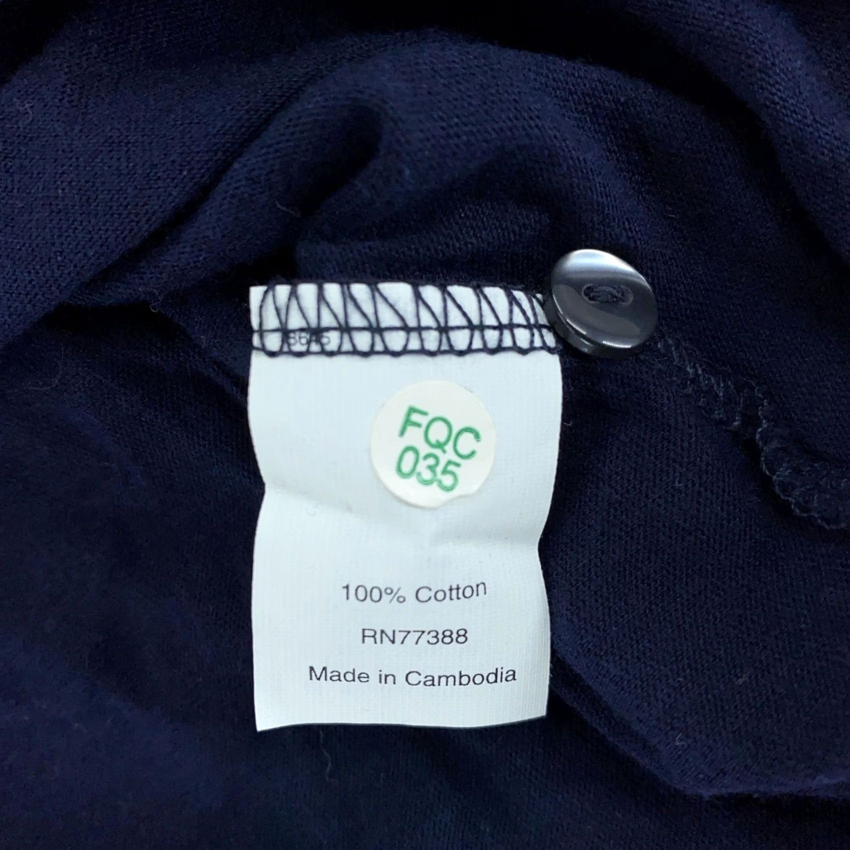 J.Crew J. Crew Shirt Womens XS Navy Blue Button Front Ruffle Short Sleeve 100% Cotton Size XS / US 0-2 / IT 36-38 - 7 Thumbnail