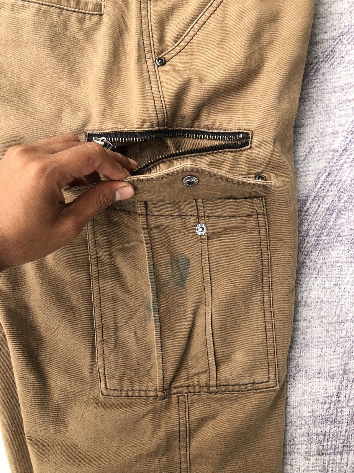 Designer × Japanese Brand y2k Brown Cargo Multipocket Tactical Utility Pants Size US 32 / EU 48 - 19 Thumbnail