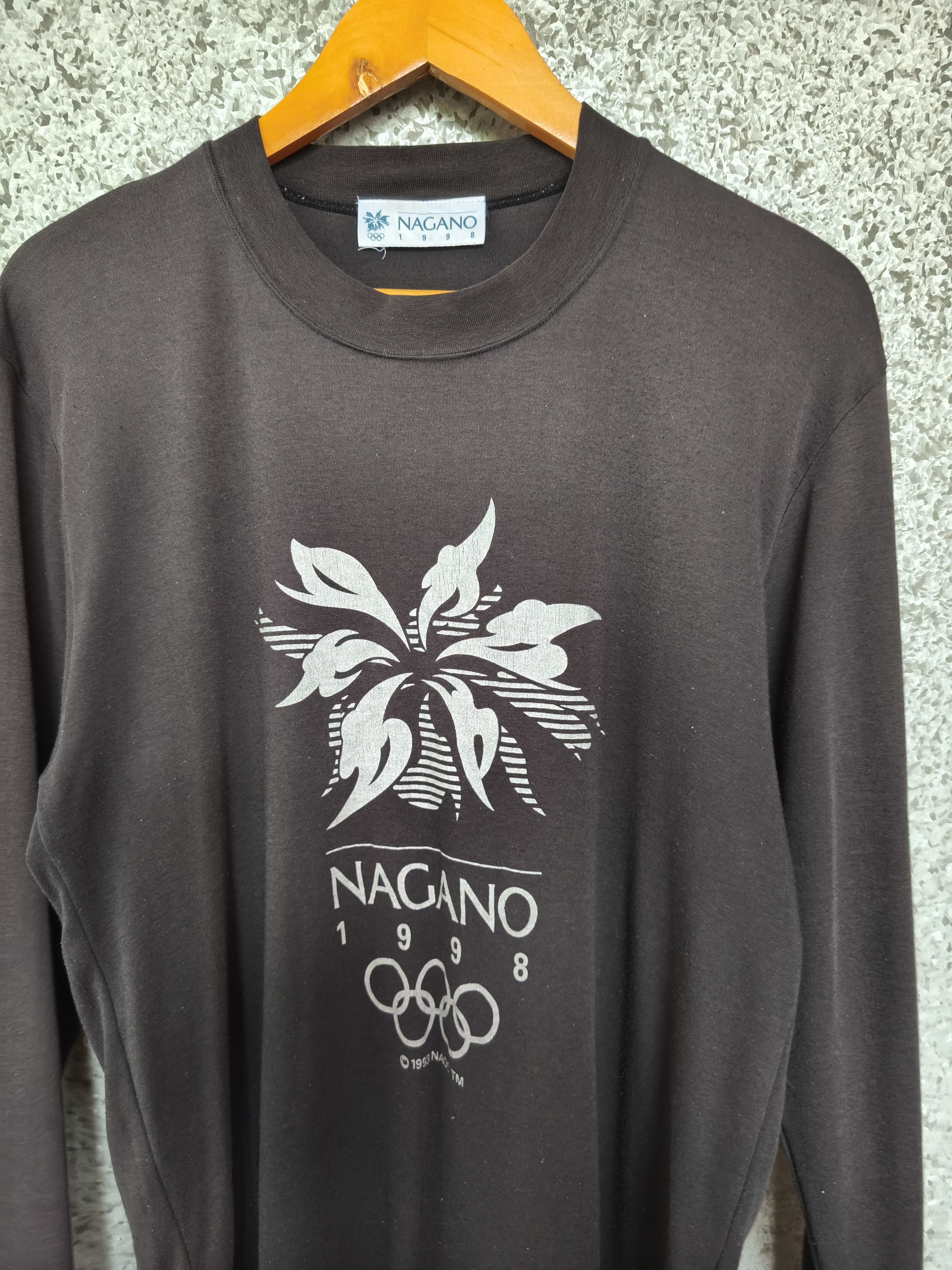 USA Olympics 🔥 Vintage 1998 Vintage Olympic Nagano t shirt long sleeve Size US L / EU 52-54 / 3 - 2 Thumbnail
