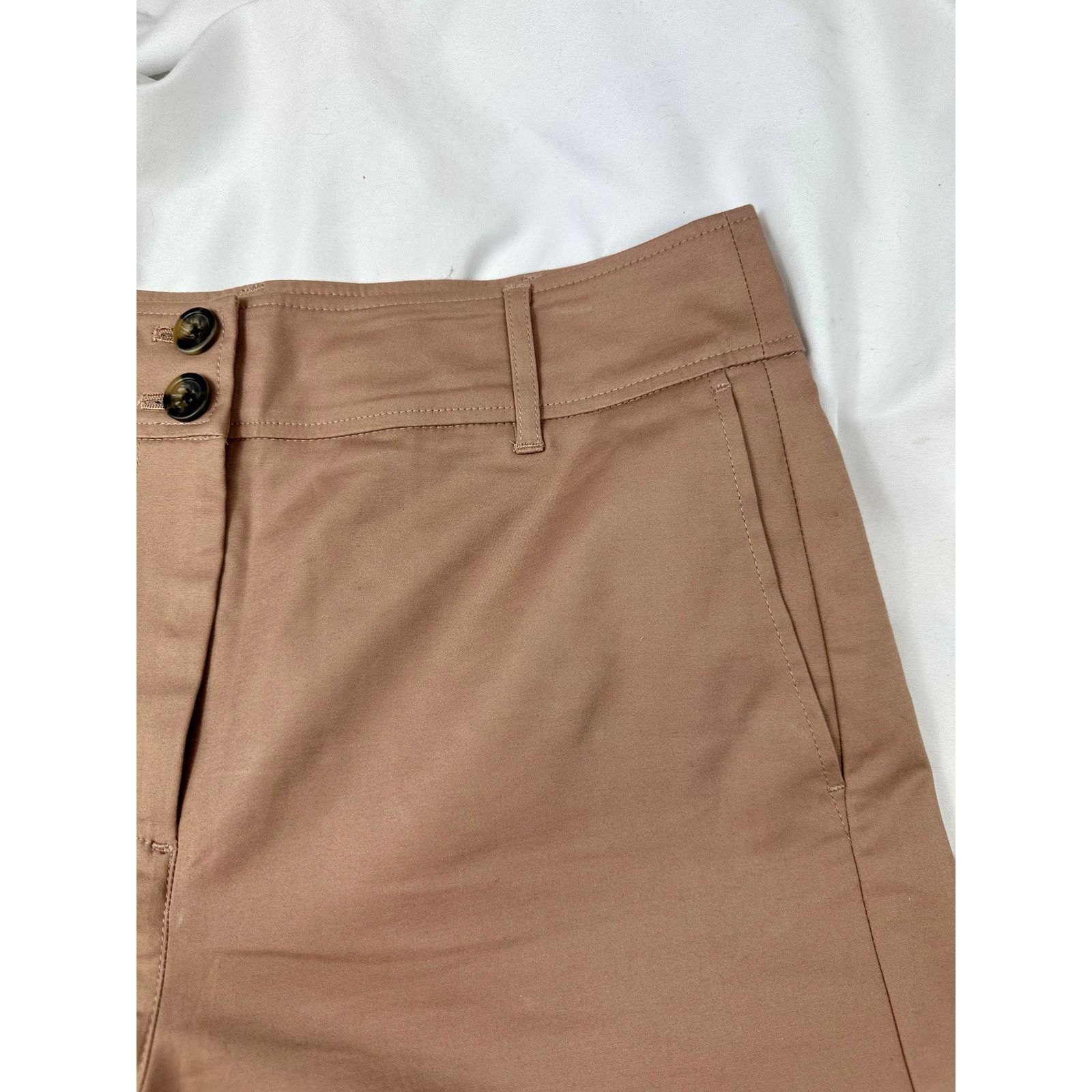 Boden Boden Westbourne Sateen Shorts Brown/Taupe Khaki Shorts 8 Size 30" / US 8 / IT 44 - 7 Thumbnail