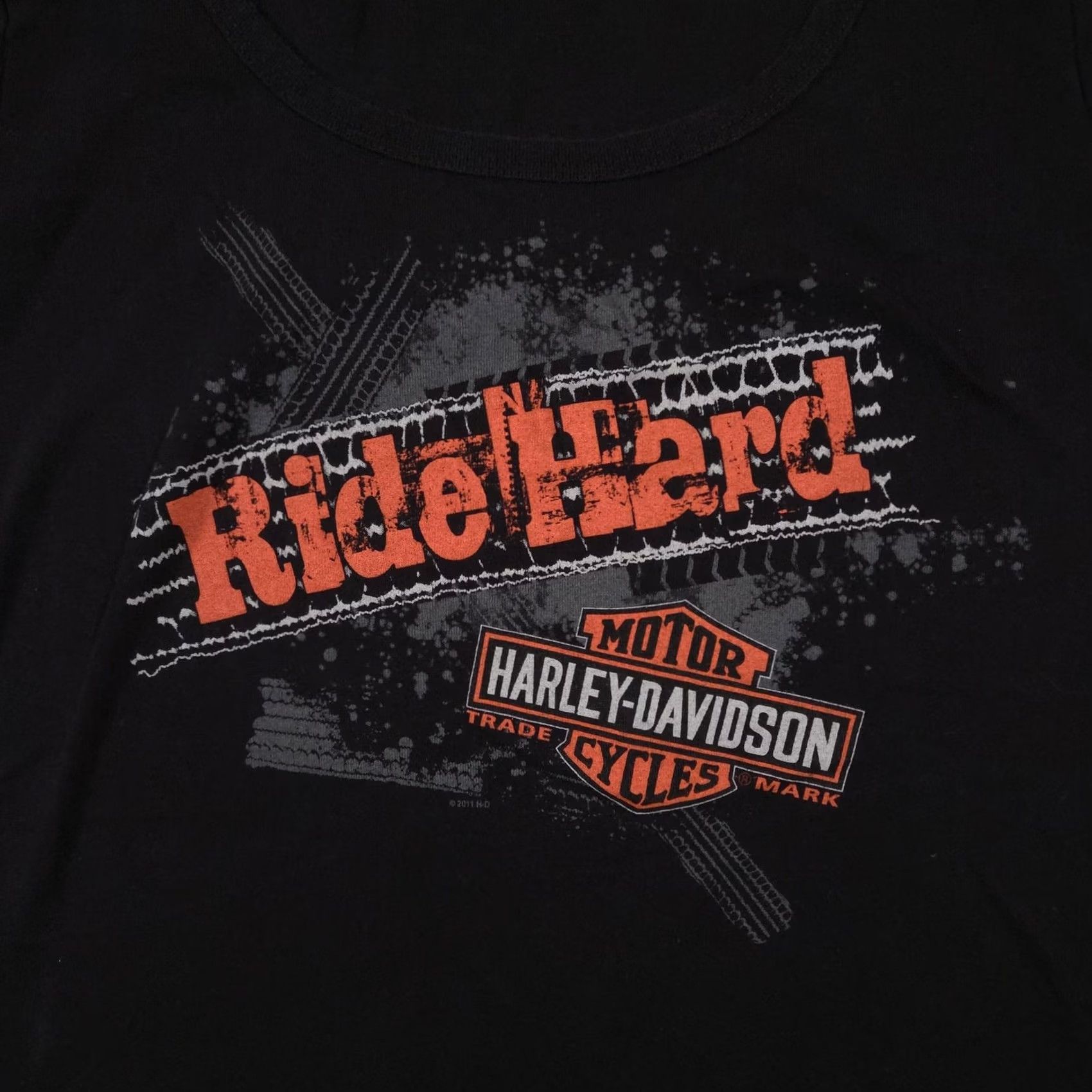Harley Davidson Harley-Davidson Shirt Womens Medium Black Ride Hard Graphic Biker Louisville KY Size M / US 6-8 / IT 42-44 - 4 Thumbnail