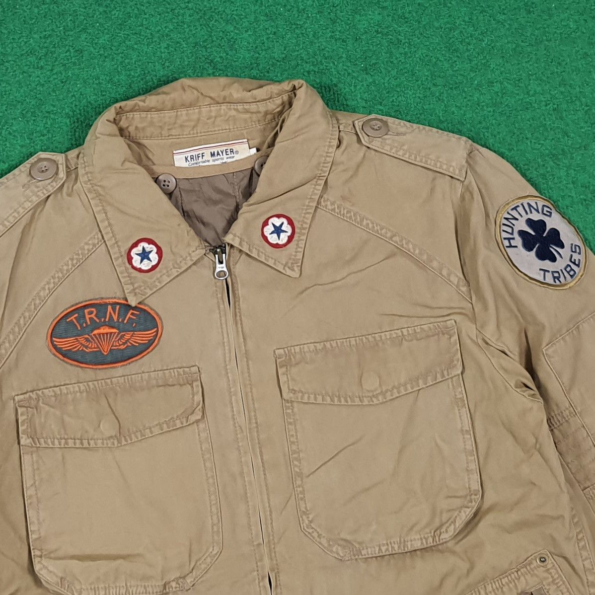 Vintage Vintage Kriff Mayer Patches Cargo Military Chore Coat C278N4 Size US M / EU 48-50 / 2 - 2 Thumbnail