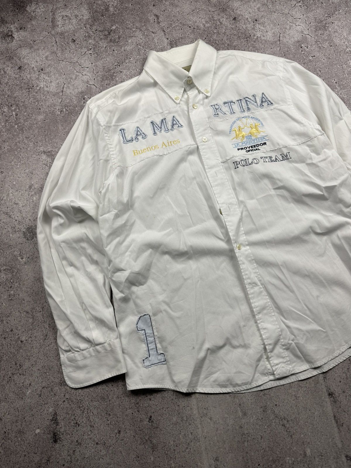 La Martina 🇦🇷 Vintage 90s La Martina Argentina shirt Y2K Rare retro Hype Size US XL / EU 56 / 4 - 3 Thumbnail