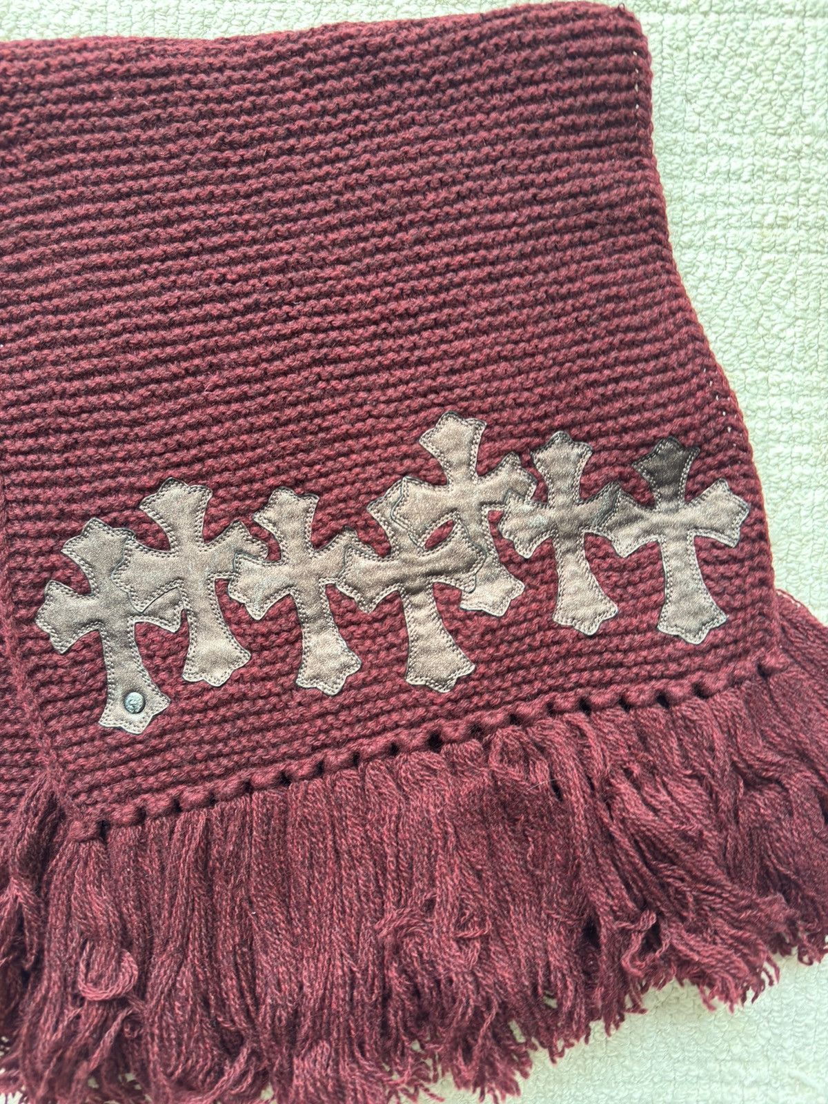 Chrome Hearts Chrome Hearts Leather Cross Cashmere Scarf Size ONE SIZE - 2 Thumbnail