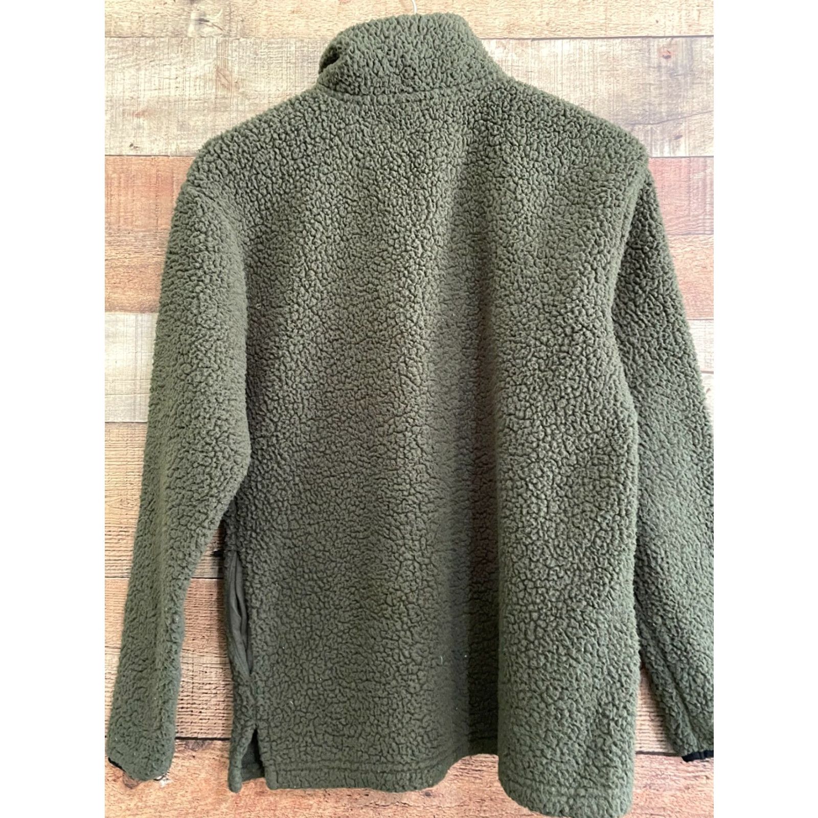 Vintage Victoria's Secret PINK Sherpa Fleece Pullover Green XS Size XS / US 0-2 / IT 36-38 - 2 Thumbnail