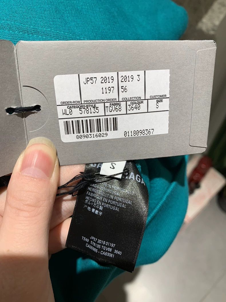 Balenciaga Balenciaga New Peacock Blue Embroidered Hoodie with Tags Size US S / EU 44-46 / 1 - 4 Thumbnail