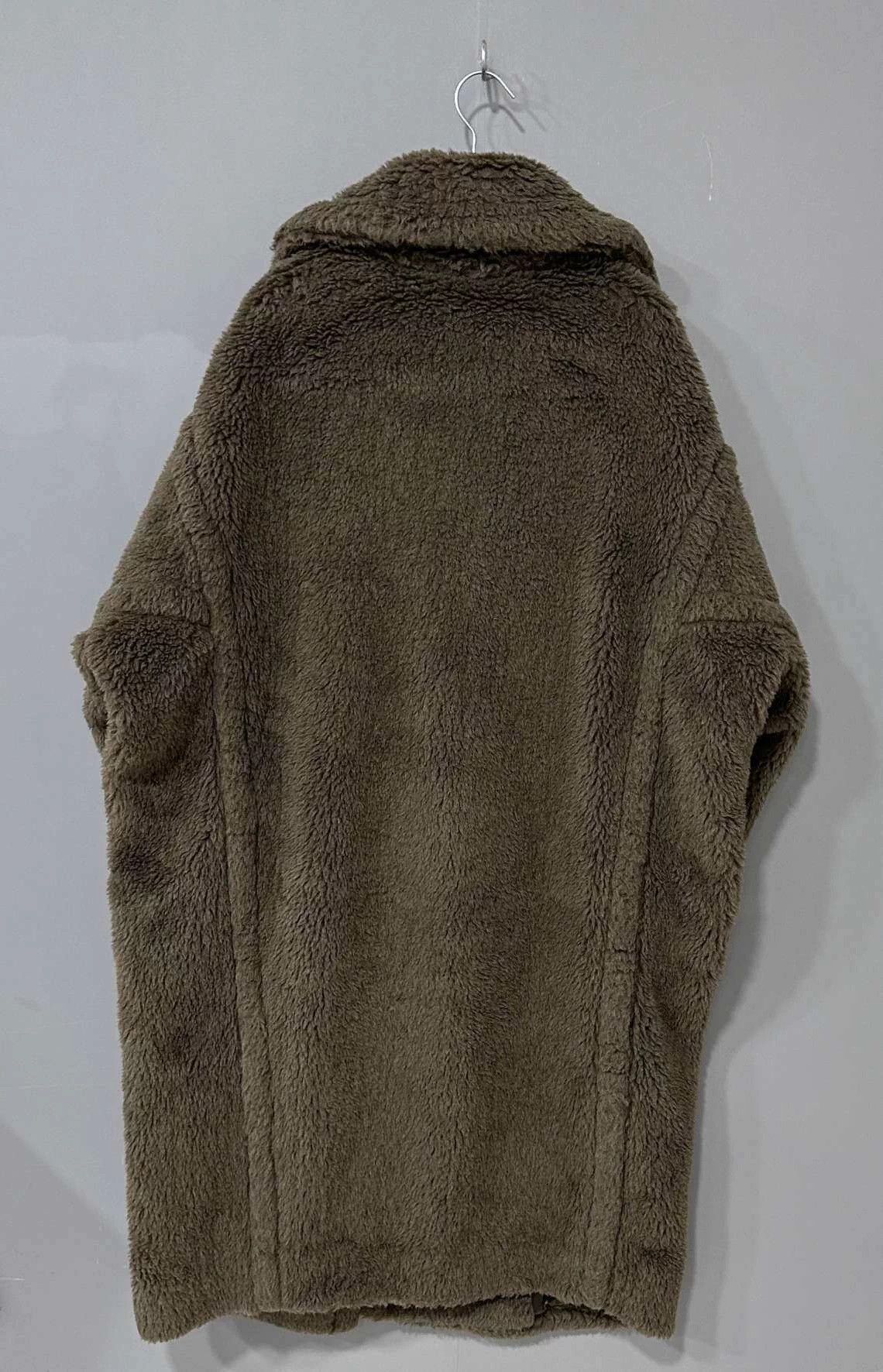 Max Mara MaxMara Olive Green Long Teddy Coat S Size S / US 4 / IT 40 - 3 Thumbnail