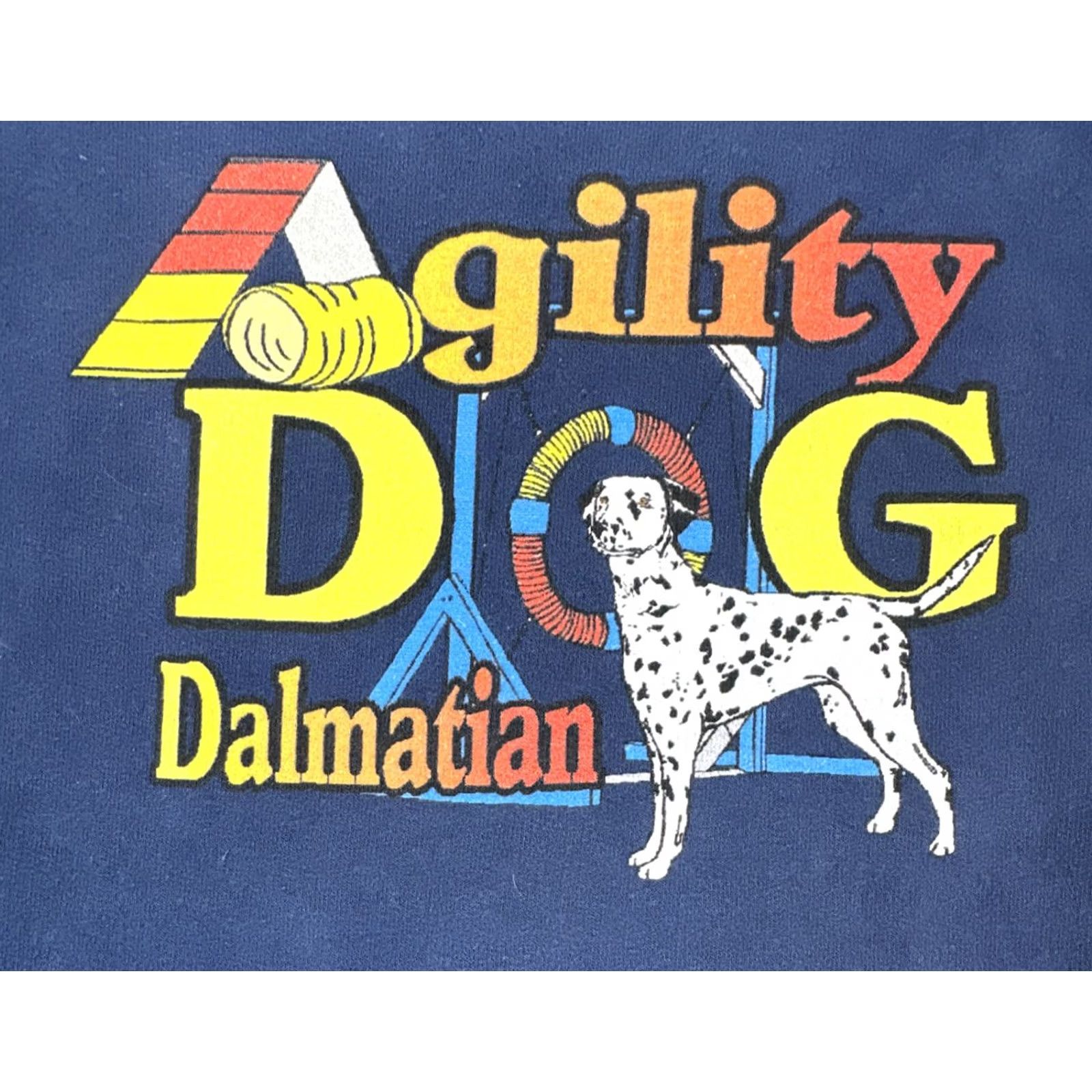 Hanes VINTAGE Hanes Hoodie Dalmatian Dog Agility Blue Graphic Print 90s Y2K Large Unisex Adults Size US L / EU 52-54 / 3 - 5 Thumbnail