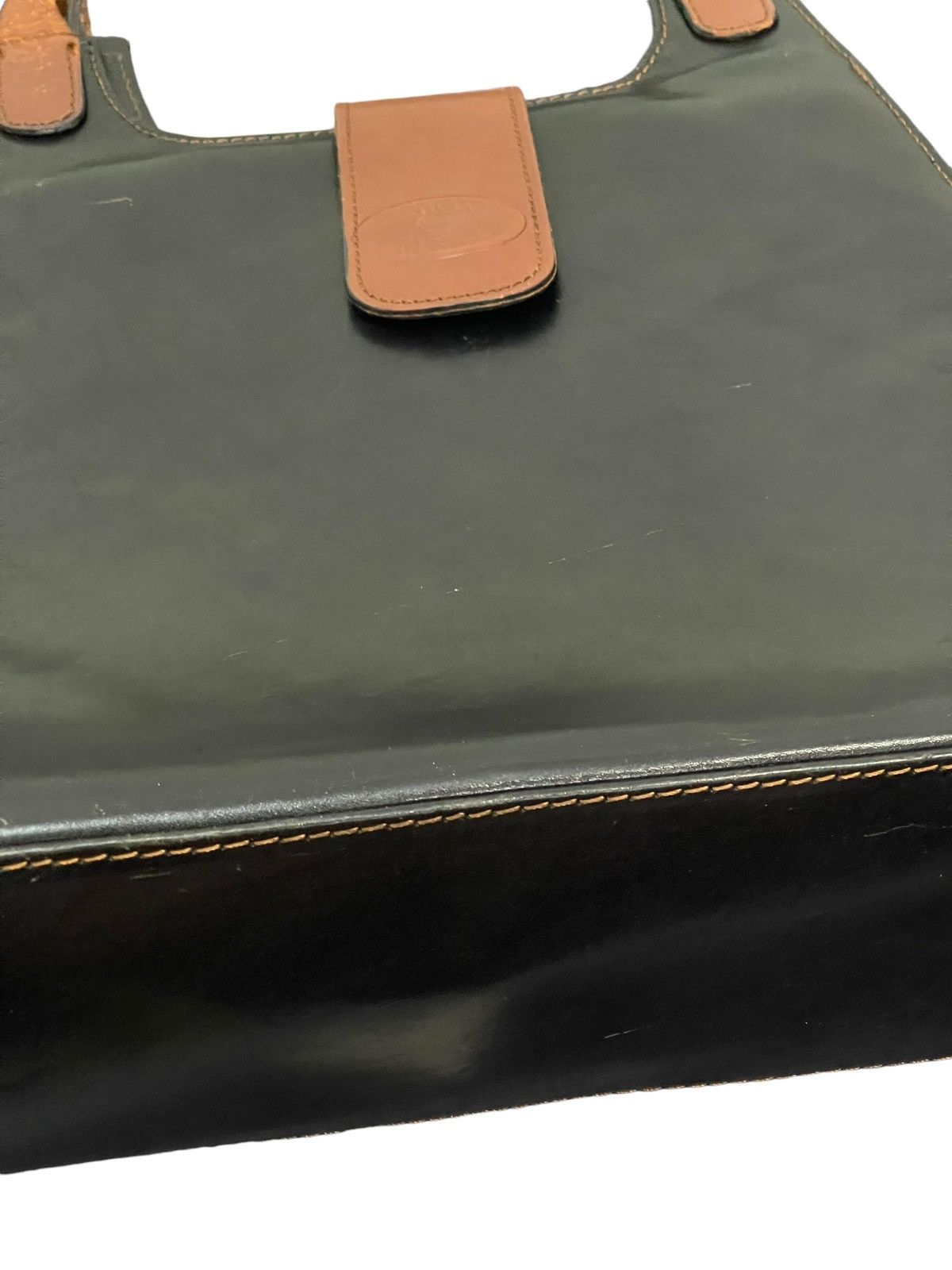 Genuine Leather Full Leather Vtg L’ Artigiano Italy Tote Shoulder Bag 9🟩 Size ONE SIZE - 8 Thumbnail