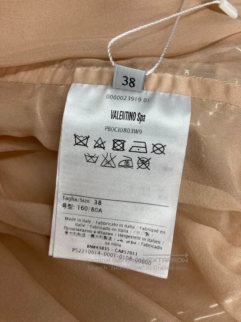 Valentino Valentino Skin color mulberry silk transparent raincoat ja Size S / US 4 / IT 40 - 6 Thumbnail